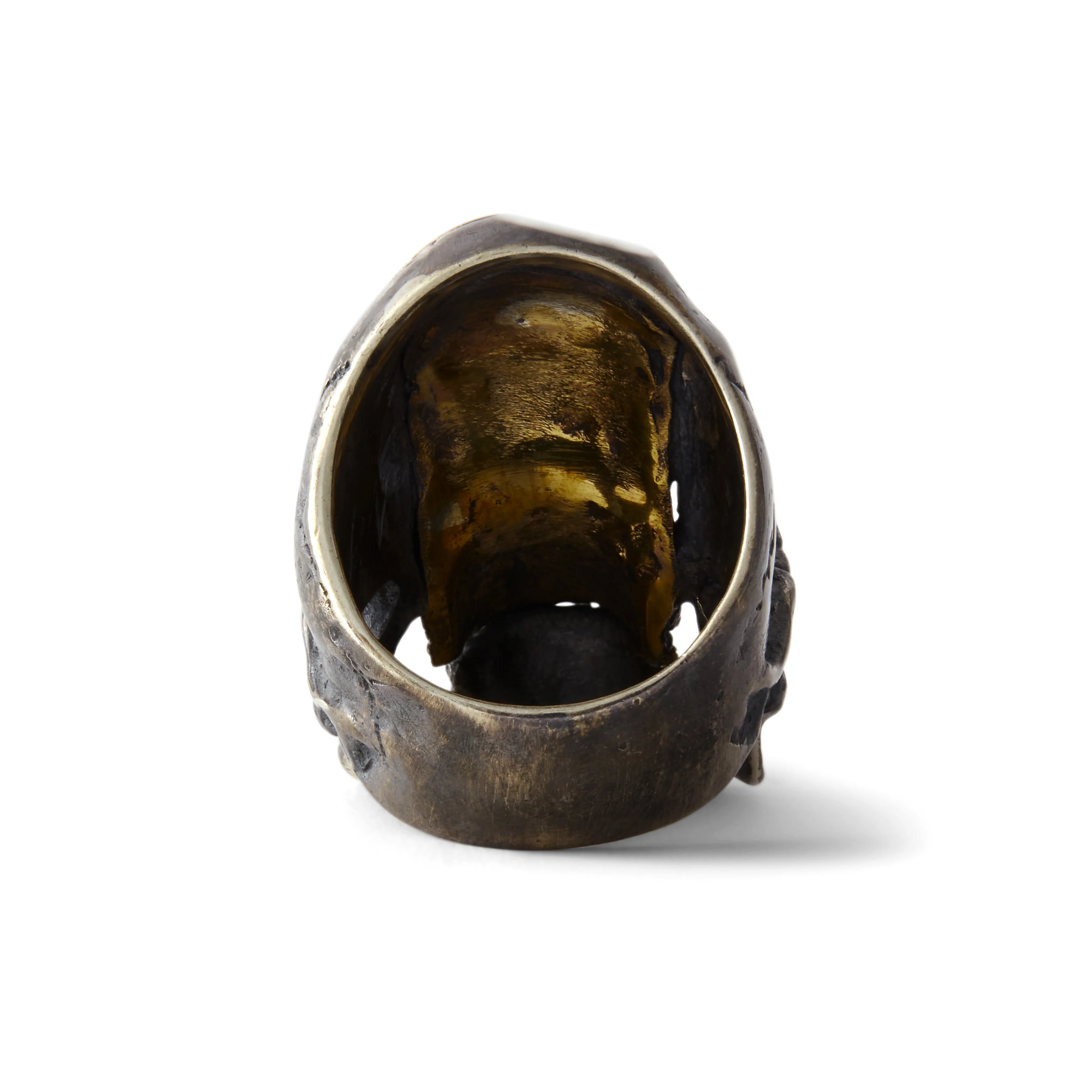 13 LUCKY MONKEY - Men's Brienne Skull Ring - (Silver) - Image 3