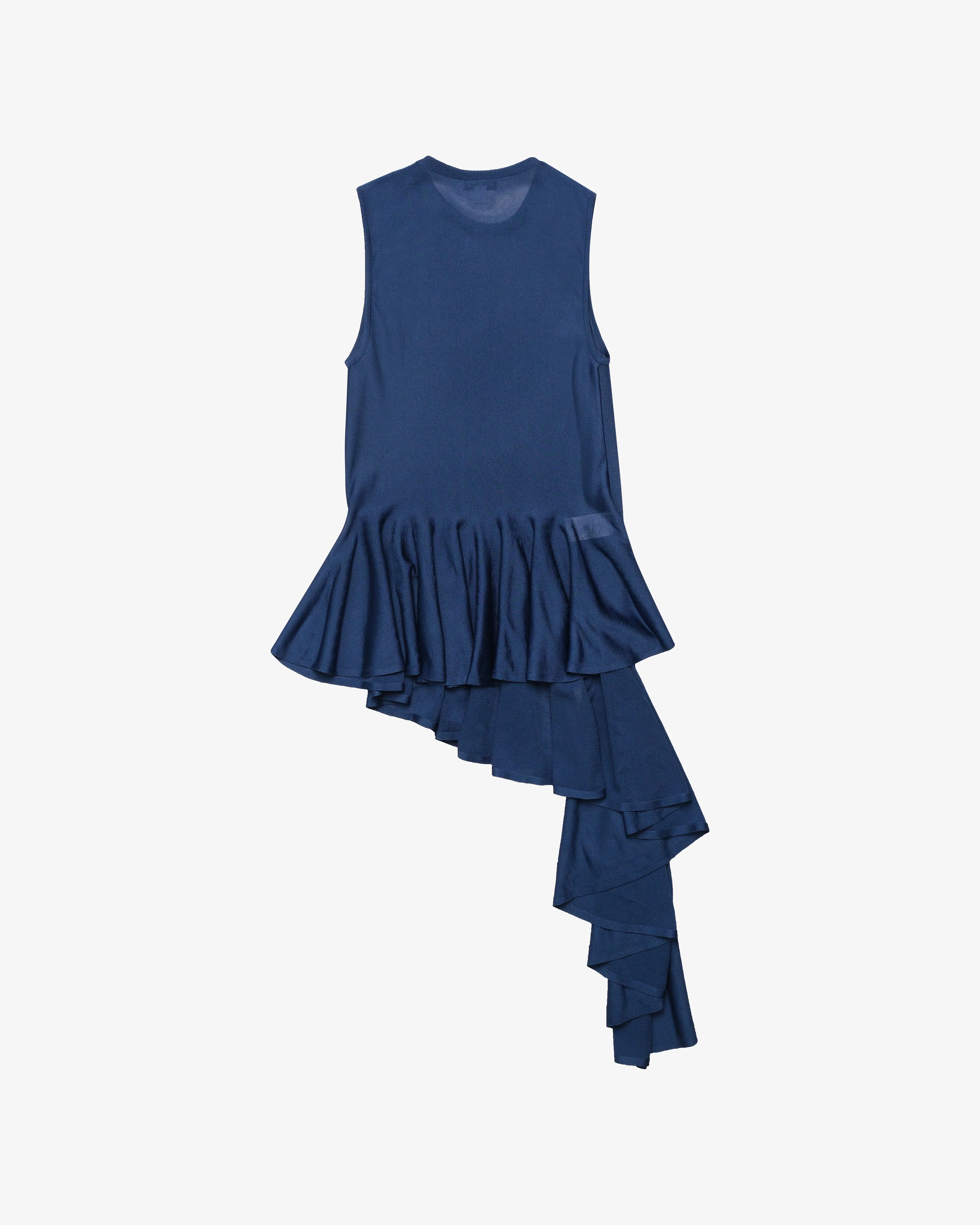 ALAÏA - Women's Asym Godet Top - (Denim) - Image 2