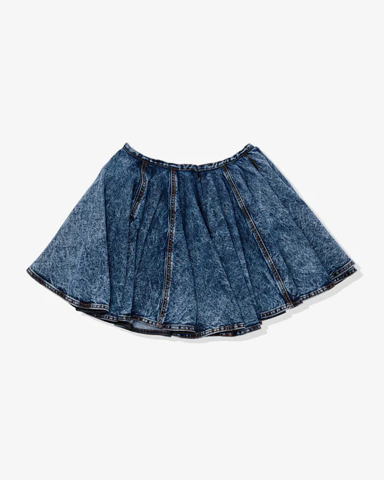 ALAÏA - Women's Skater Skirt - (Denim 524) - Image 2
