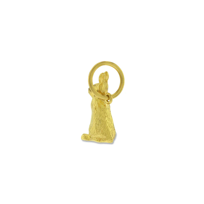 Bunney - Small Standing Rabbit Charm - (Yellow Gold) - Image 3