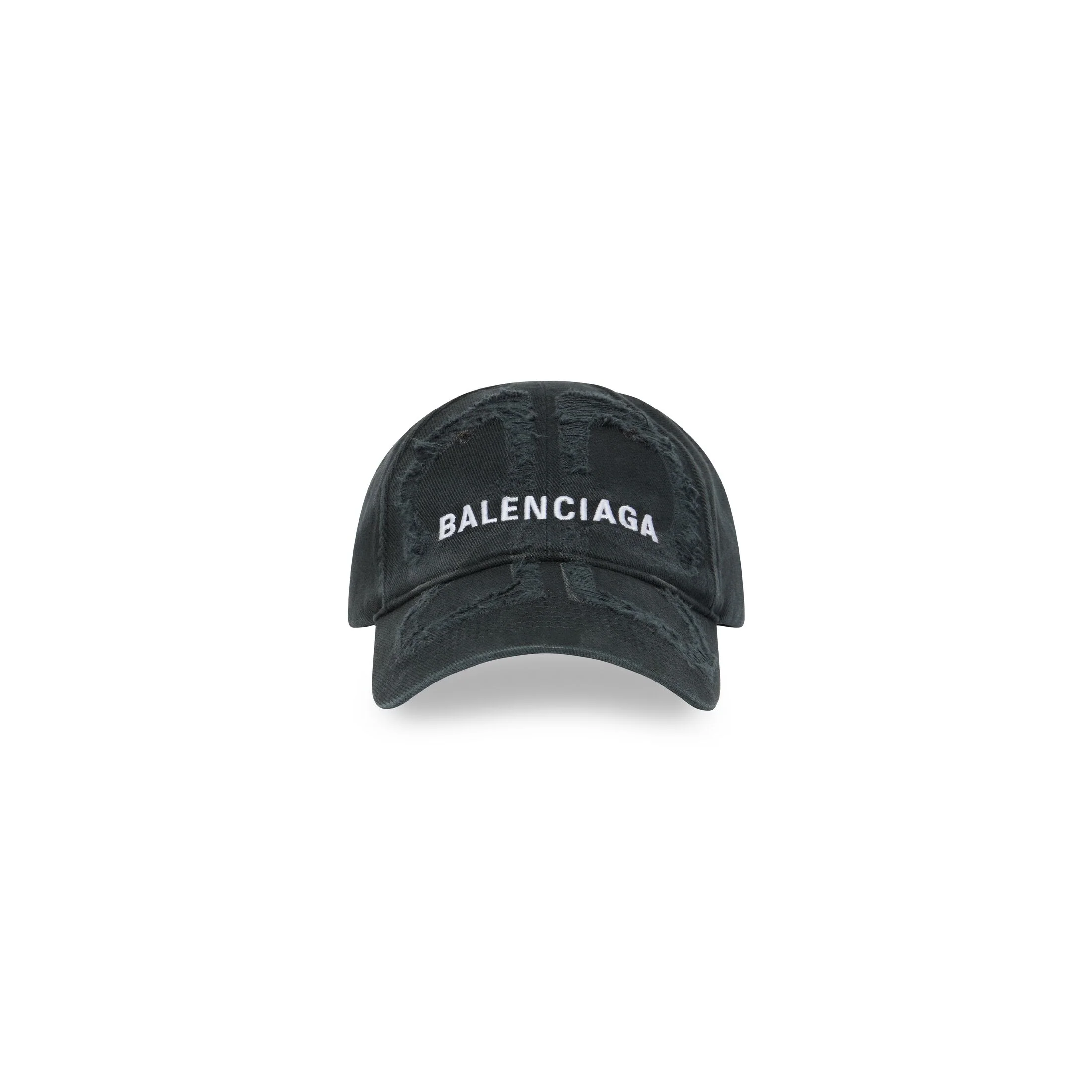 BALENCIAGA - Men's BB Laser Destroyed Cap - (Black) - Image 2