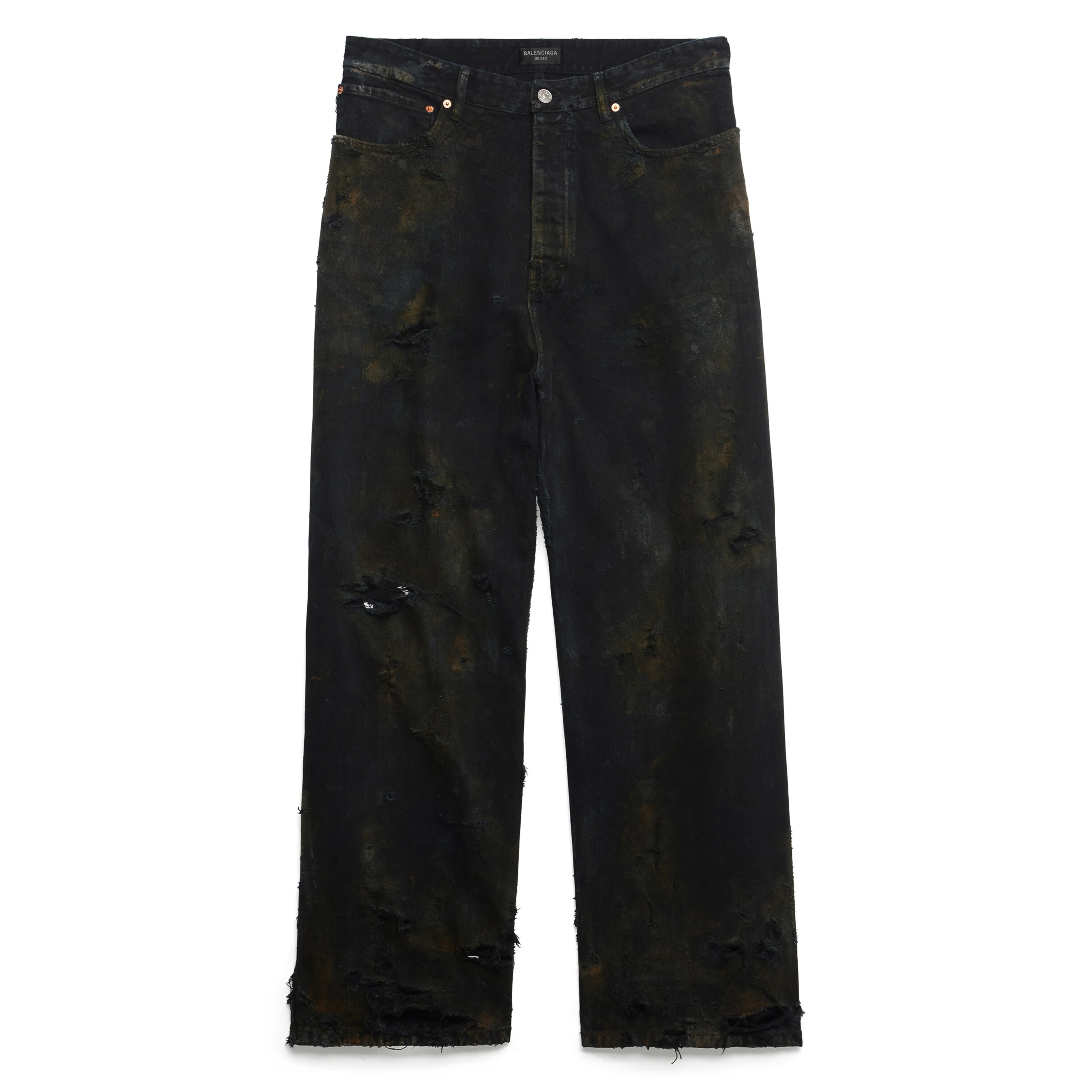 BALENCIAGA - Men's Super Destroyed Baggy Pants - (Black)