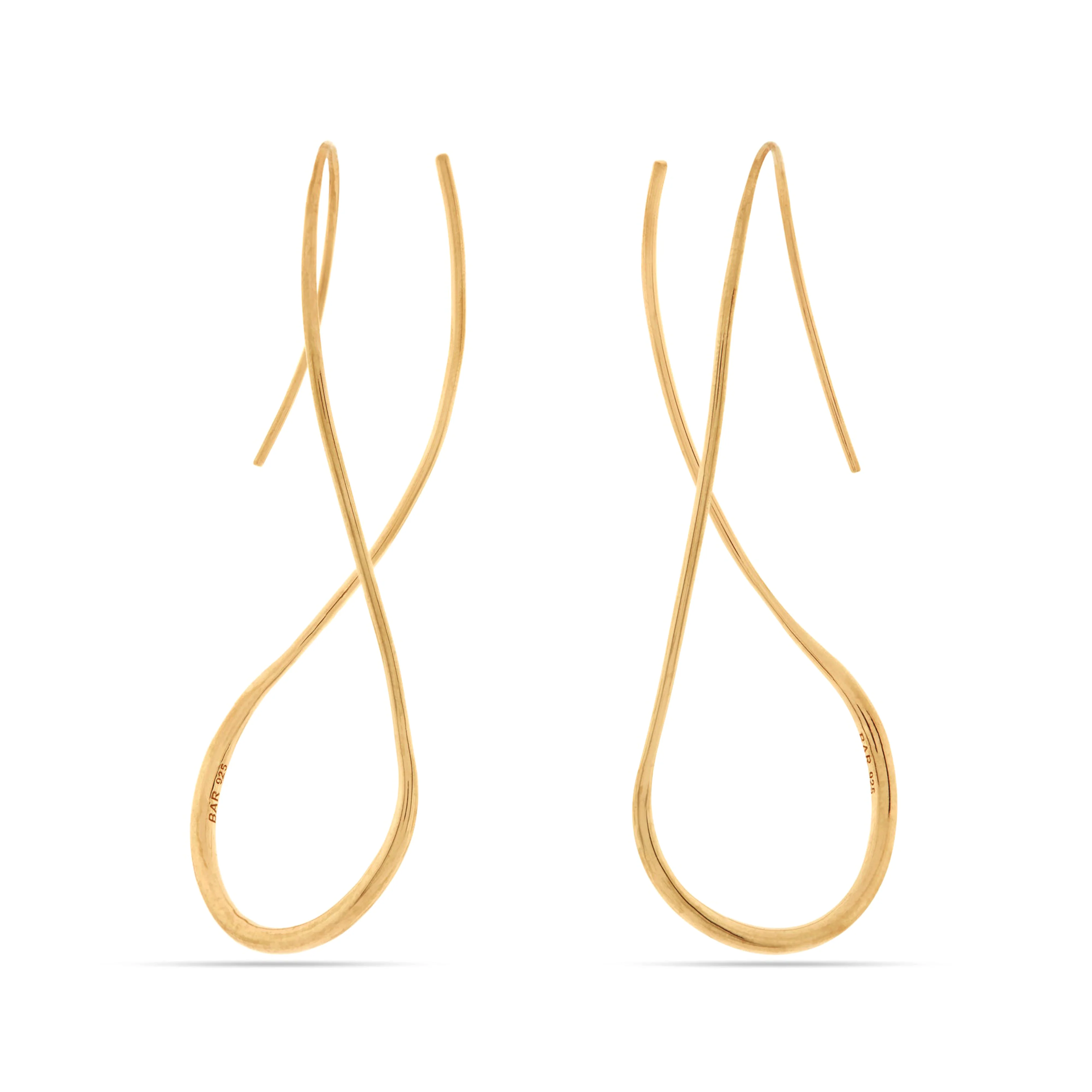 BAR JEWELLERY - Brass Drift Earrings - Image 3