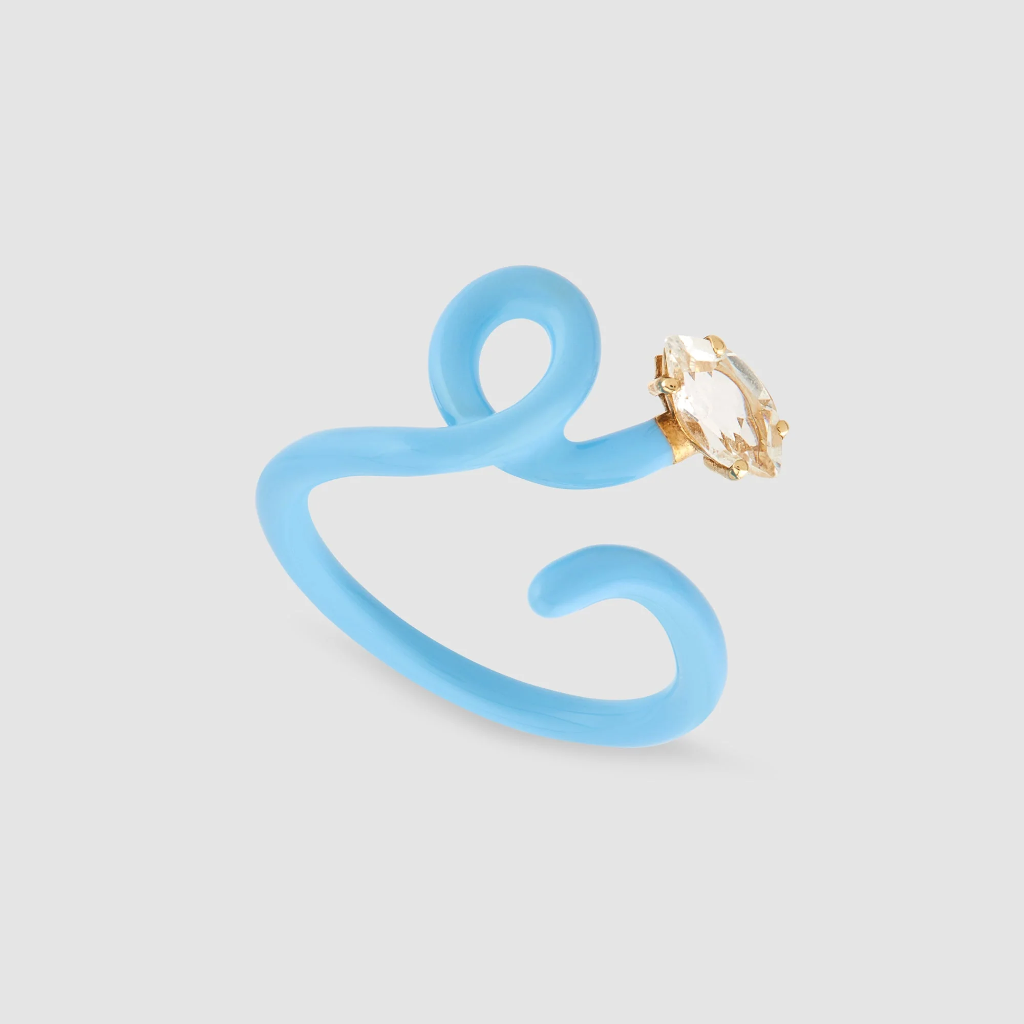 BEA BONGIASCA - Baby Vine Tendril Ring - (Blue) - Image 2