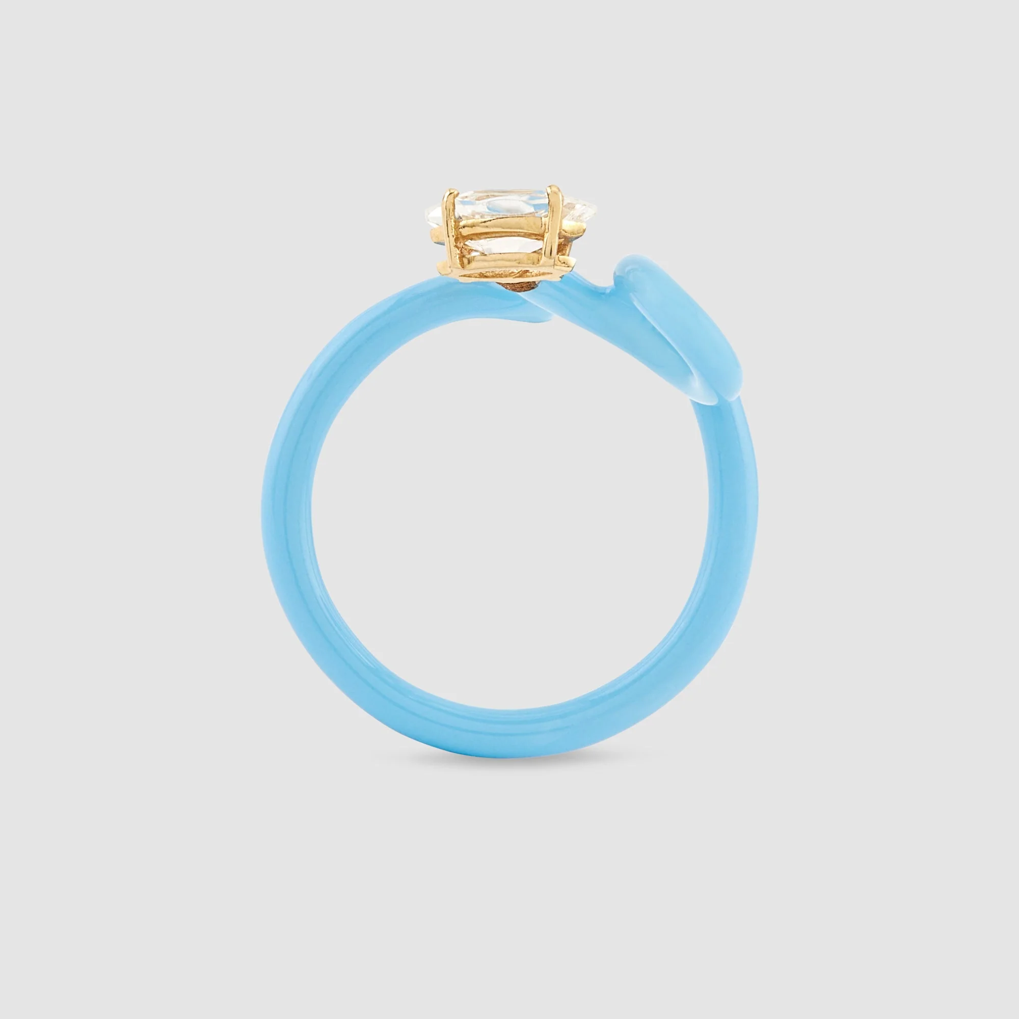 BEA BONGIASCA - Baby Vine Tendril Ring - (Blue) - Image 3