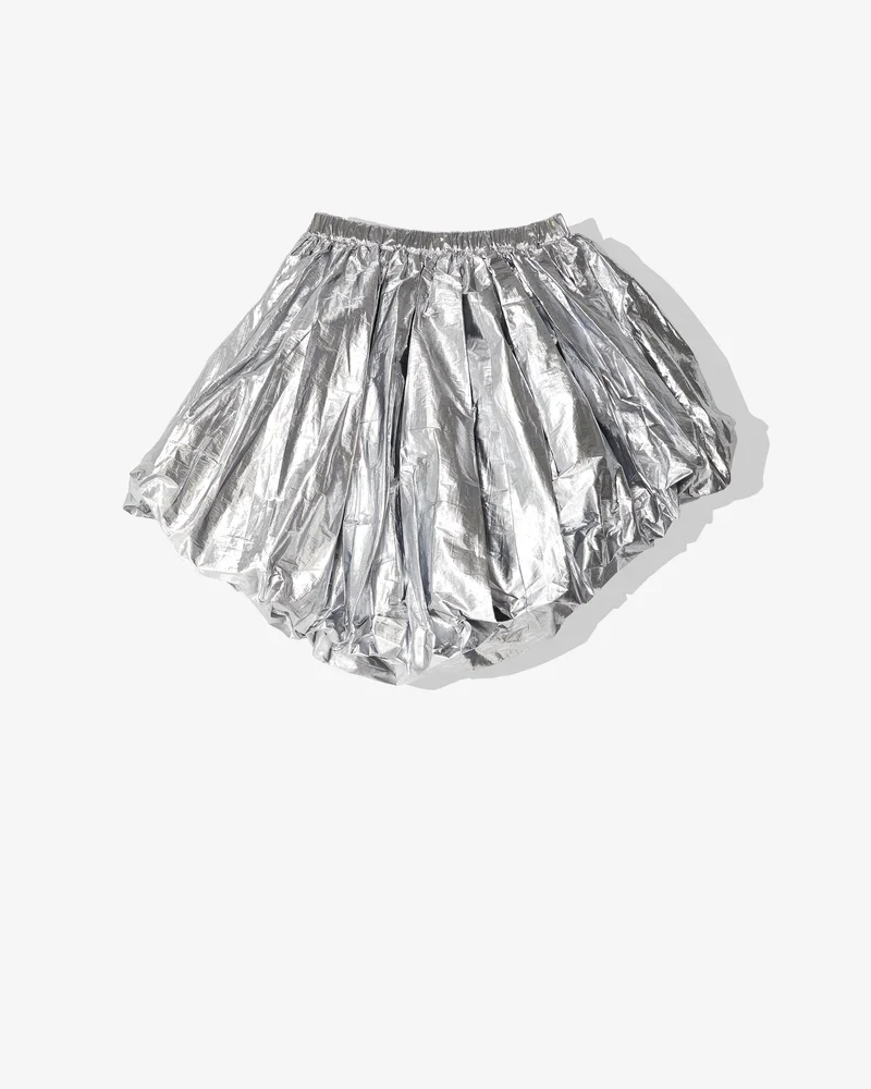 Black Comme Des Garçons - Asymmetric Skirt - (Silver) - Image 2