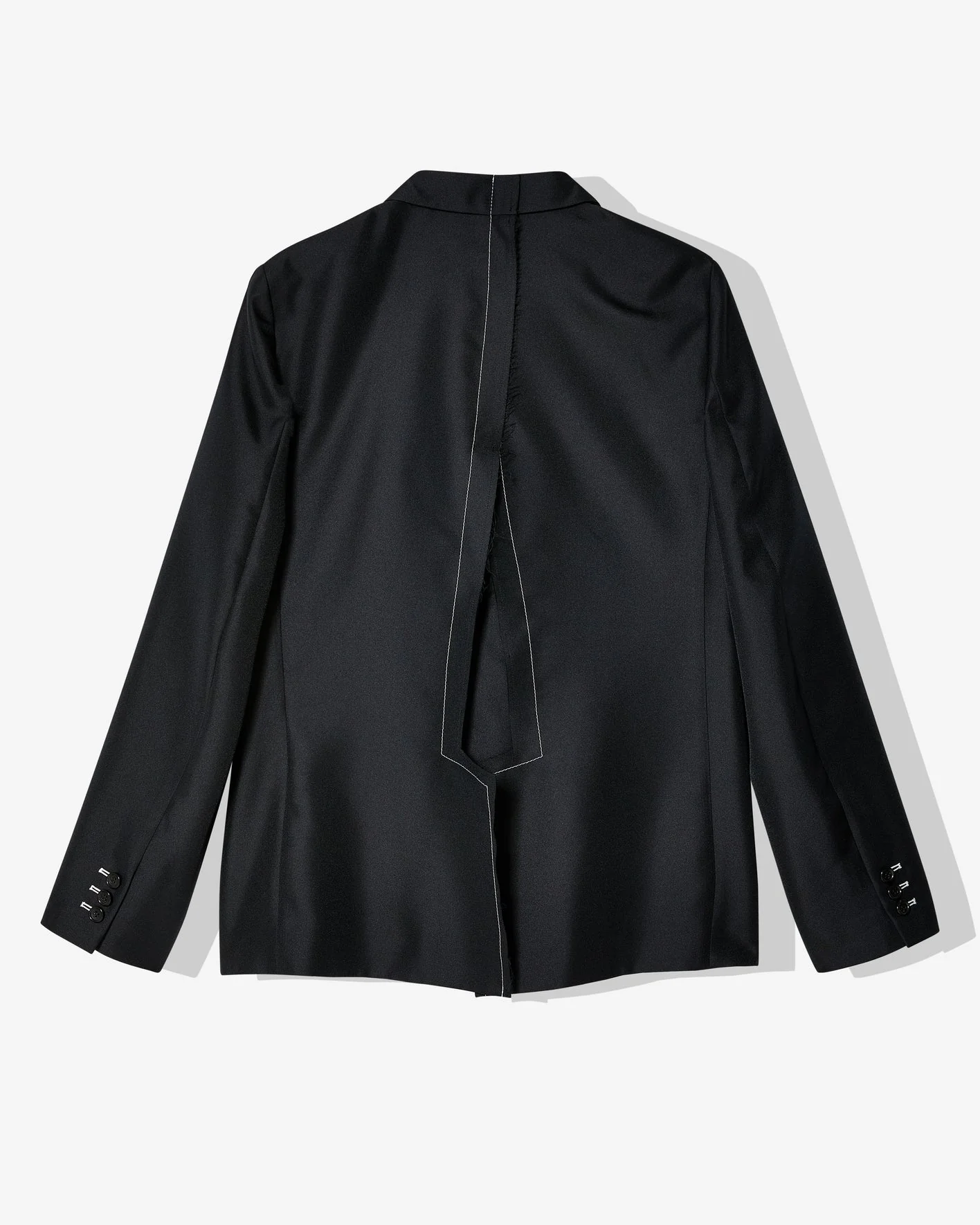 Black Comme Des Garçons - Cut-Out Jacket - (1 Black/White) - Image 2
