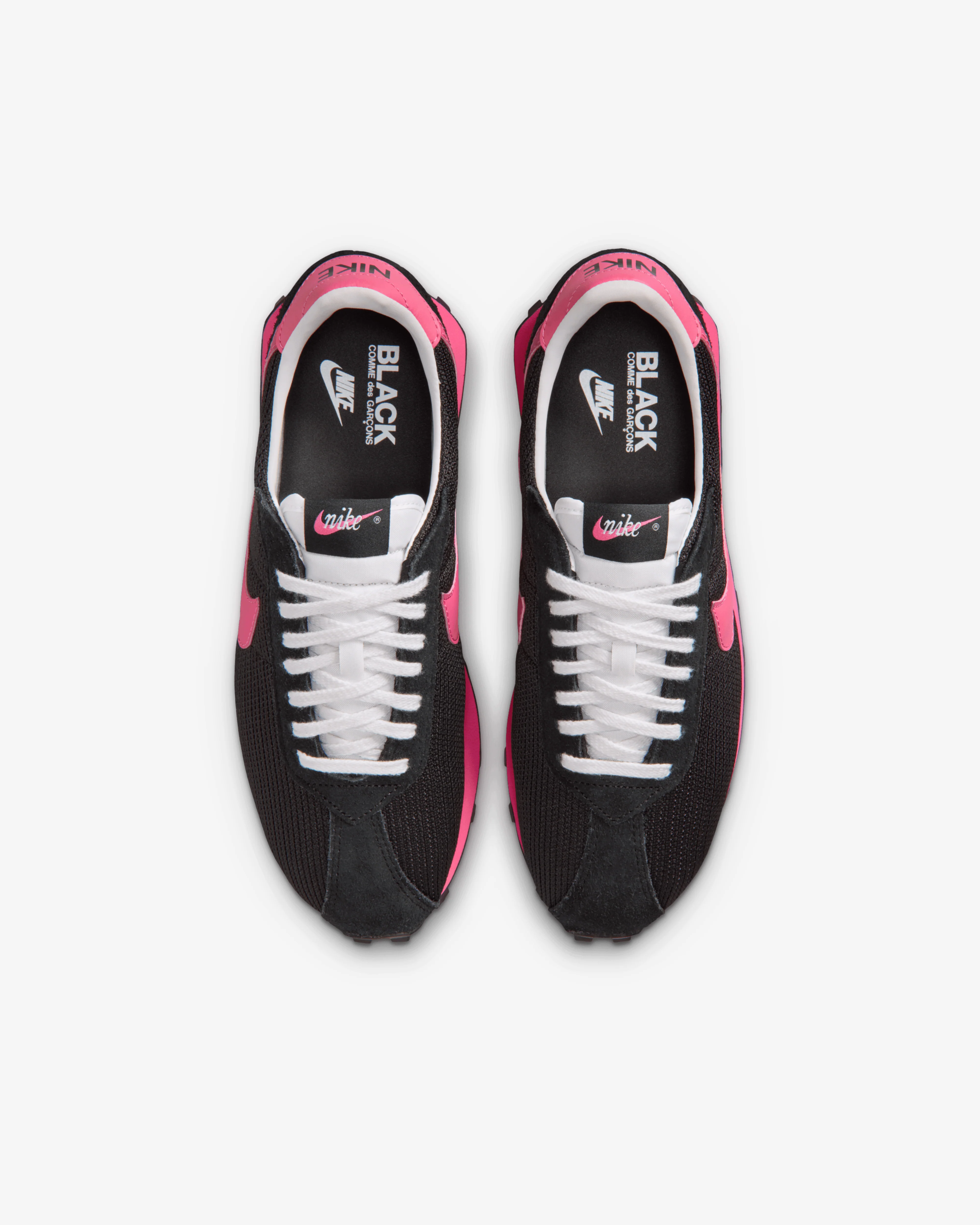 Black Comme des Garçons - Men's Nike Swoosh Sneakers - (Black) - Image 4