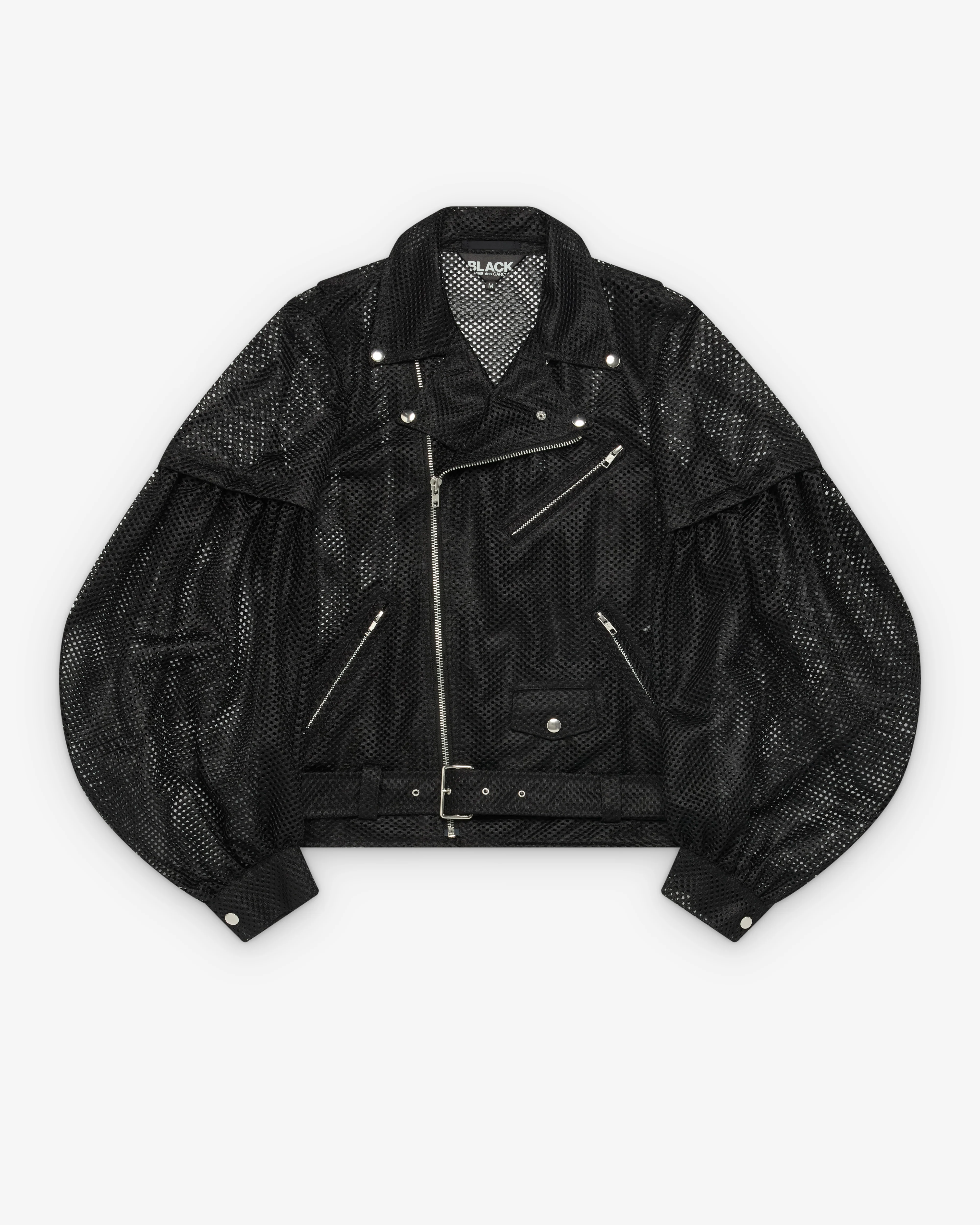 Black Comme des Garçons - Men's Puff Sleeve Biker Jacket - (Black)