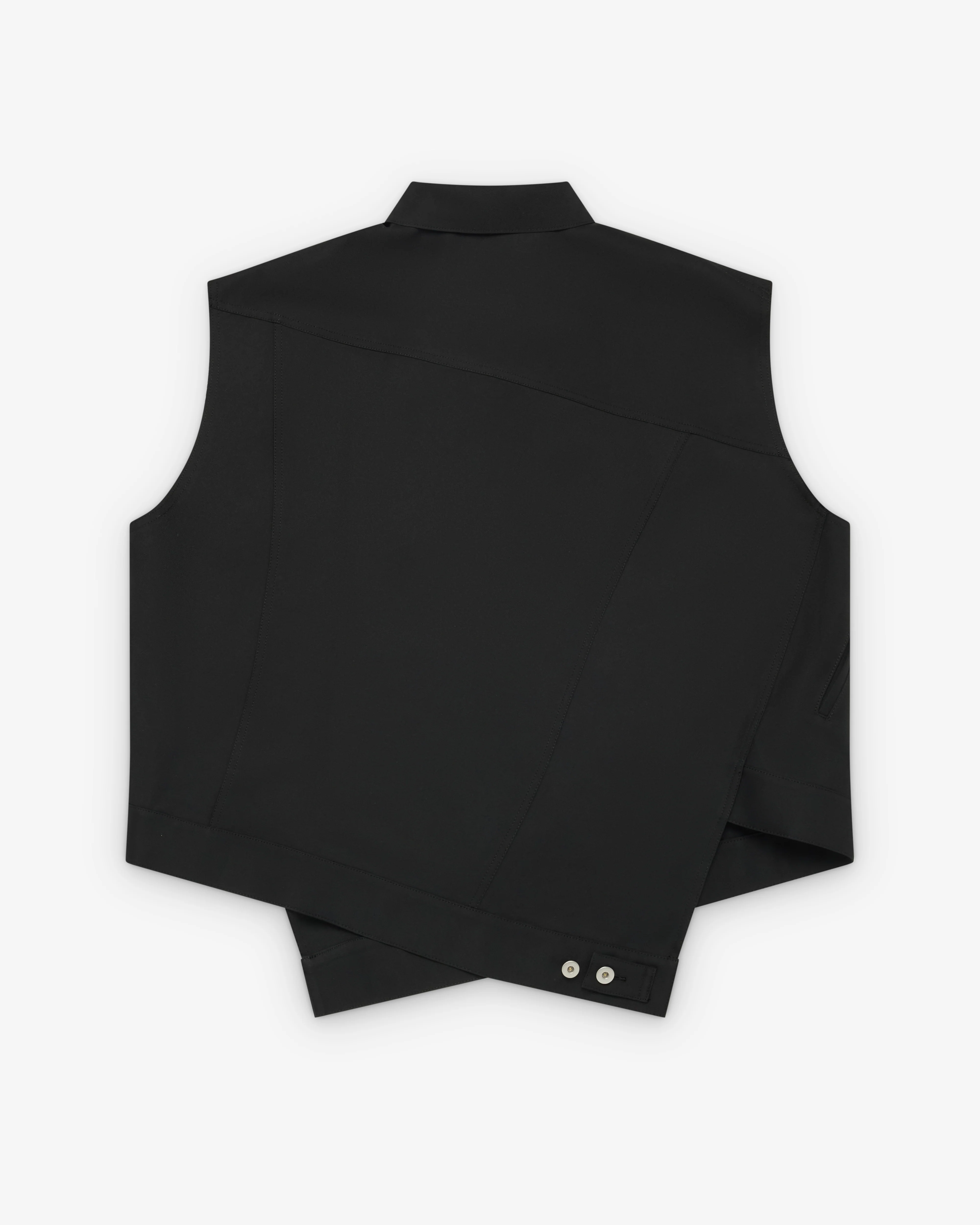 Black Comme des Garçons - Men's Side Button Jacket - (Black) - Image 2