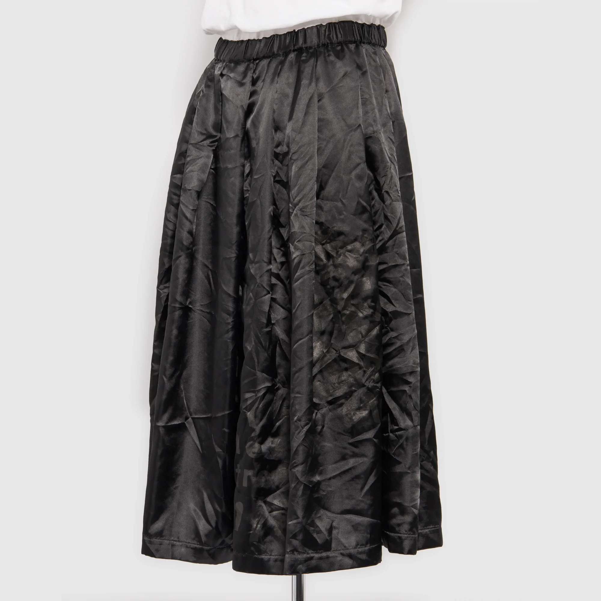 BLACK COMME DES GARÇONS - Message Print Skirt - (Black) - Image 3