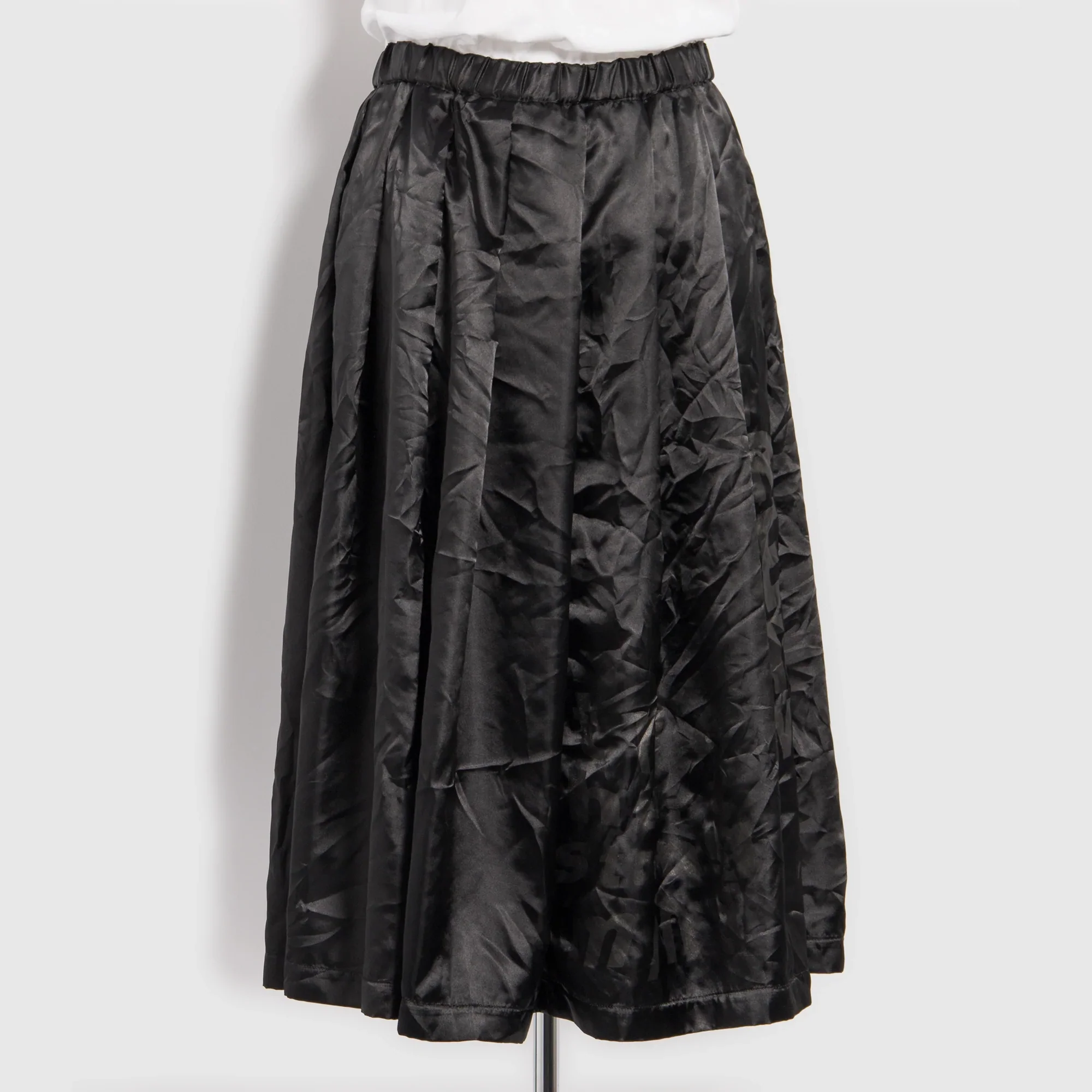 BLACK COMME DES GARÇONS - Message Print Skirt - (Black) - Image 4