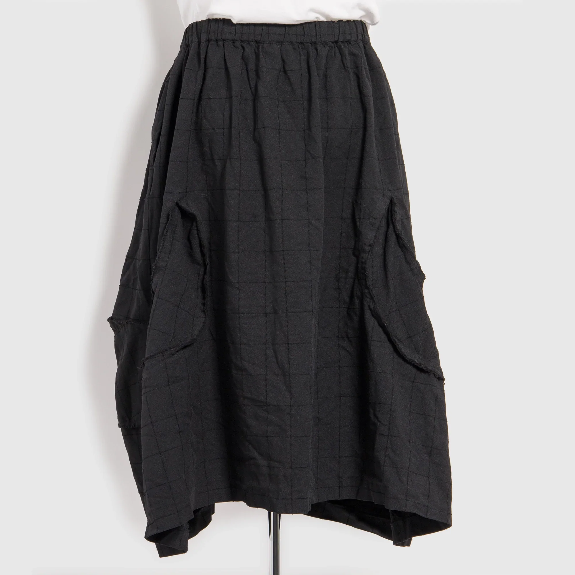 BLACK COMME DES GARÇONS - Raw Polyester Skirt - (Black) - Image 2