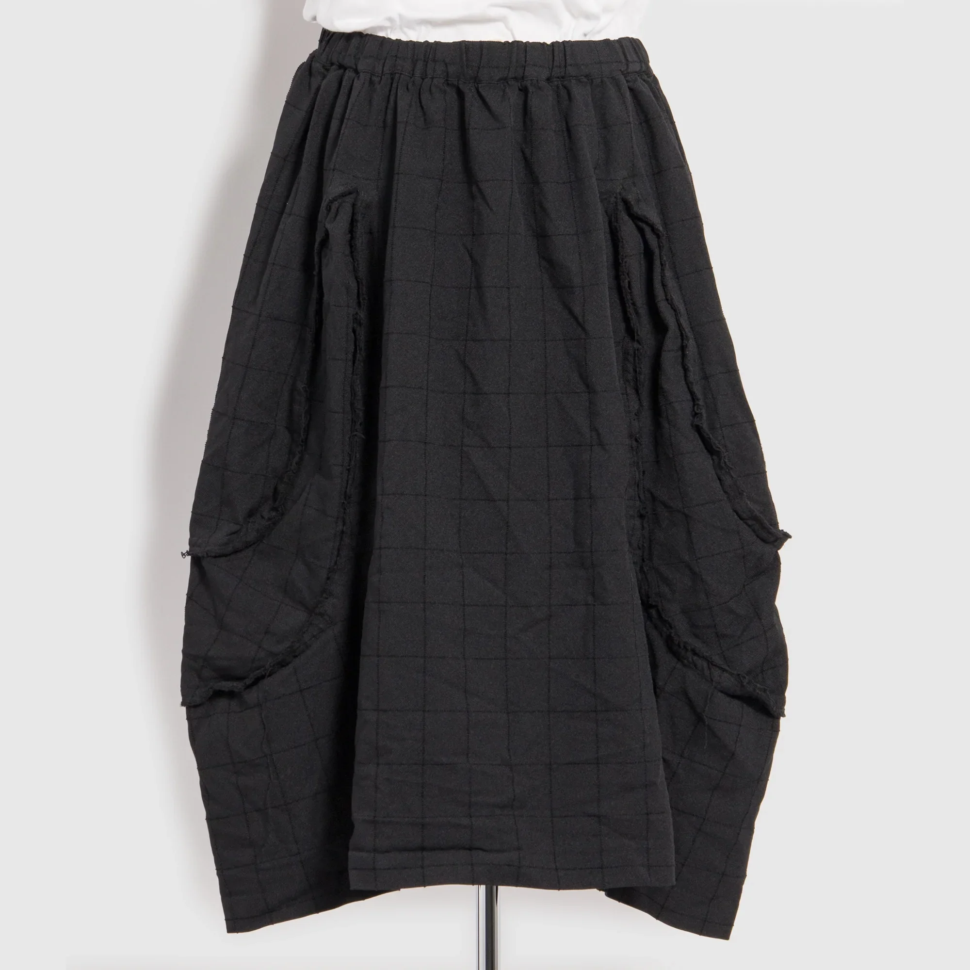 BLACK COMME DES GARÇONS - Raw Polyester Skirt - (Black) - Image 3