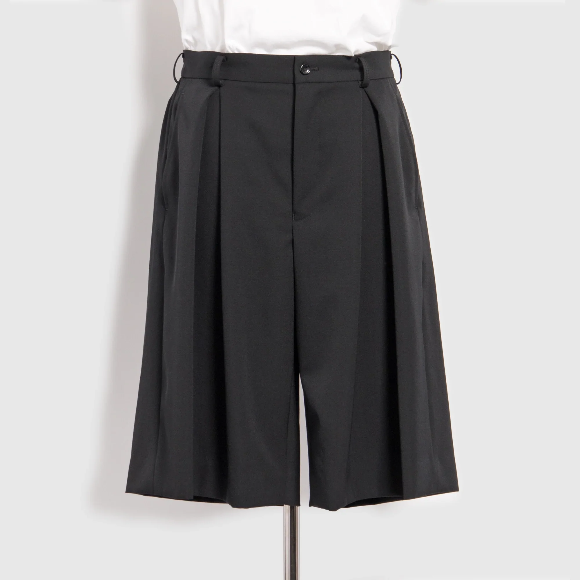 BLACK COMME DES GARÇONS - Wool Shorts - (Black) - Image 2