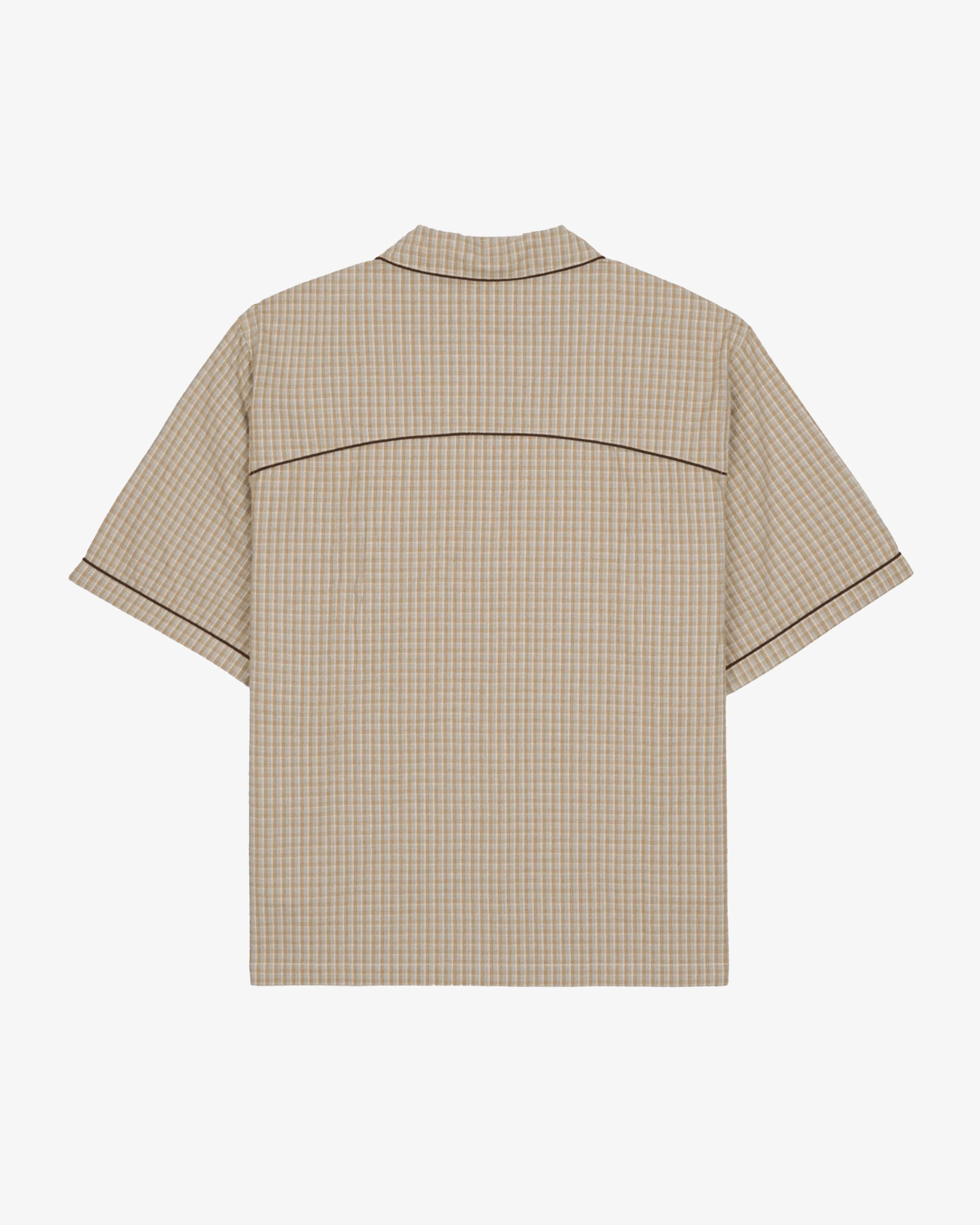 BRAIN DEAD - Men's Check Western Shirt - (Off-White) - Image 2