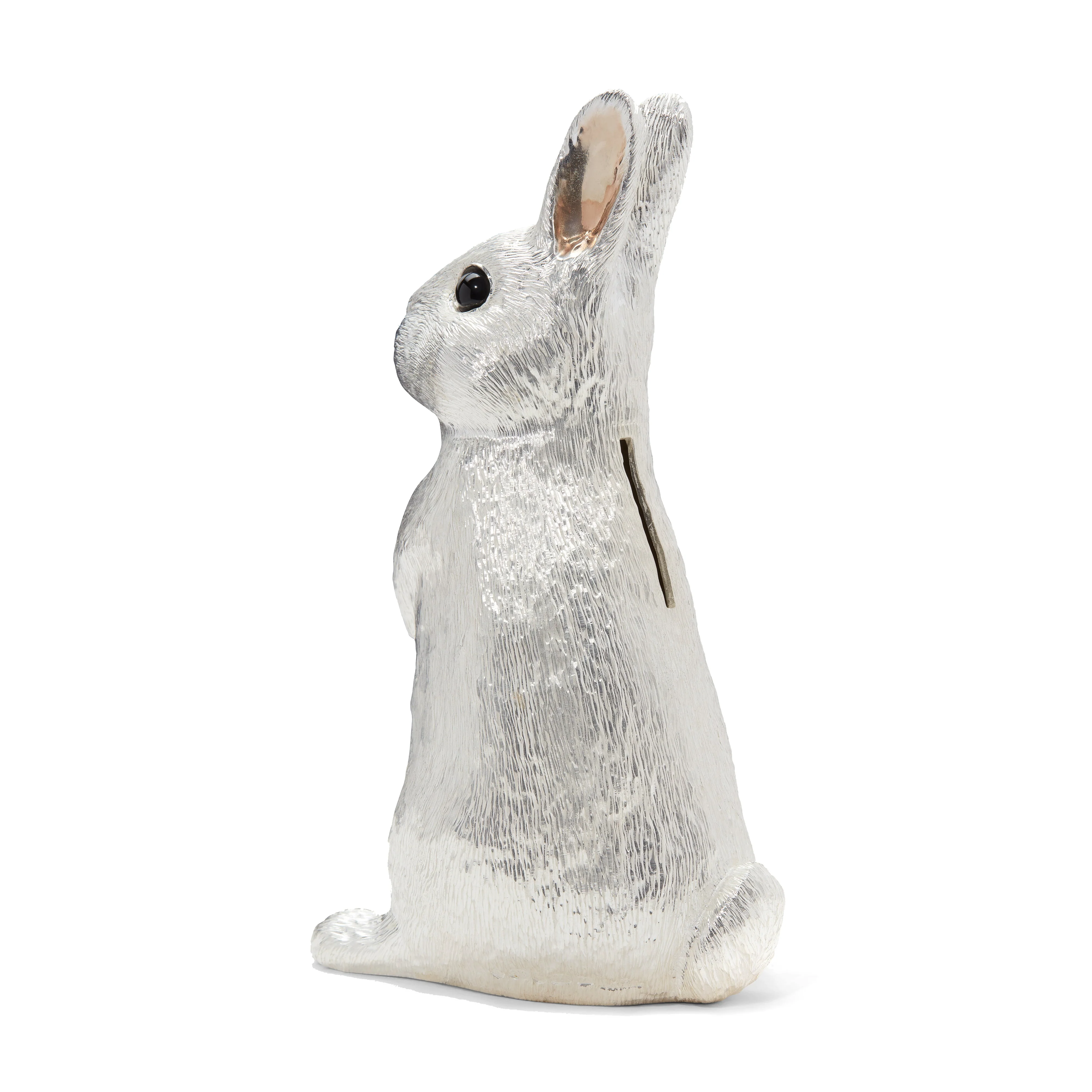 BUNNEY - DSM Exclusive Standing Rabbit Coin Bank - (Silver) - Image 3
