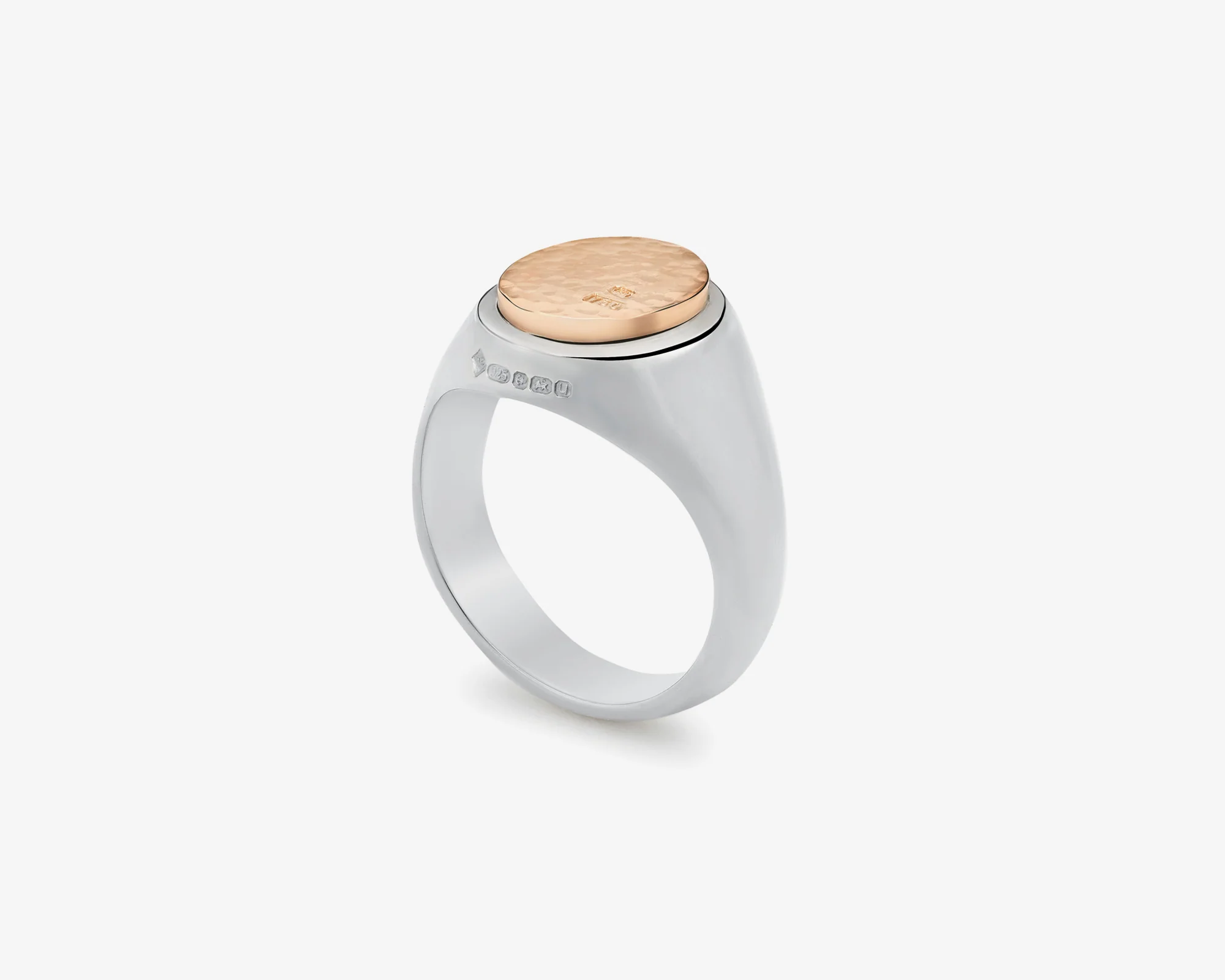 Bunney Oval Hammered Signet Ring - Image 3