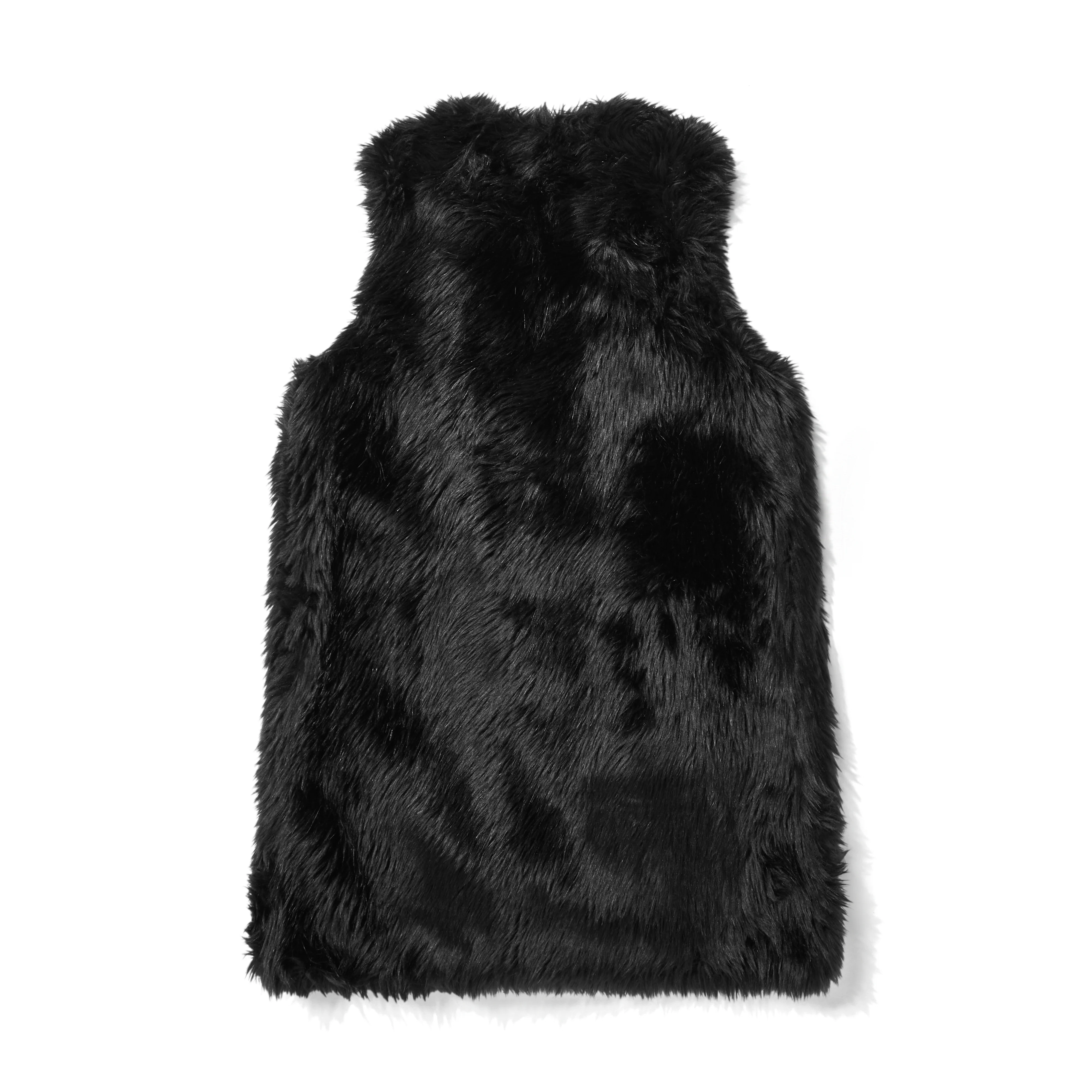 BLACK Comme des Garçons - Faux Fur Long Sleeveless Vest - (Black) - Image 2