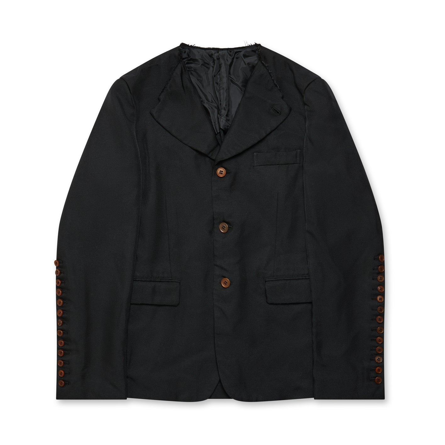 Black Comme Des Garçons - Deconstructed Collar Jacket - (Black)