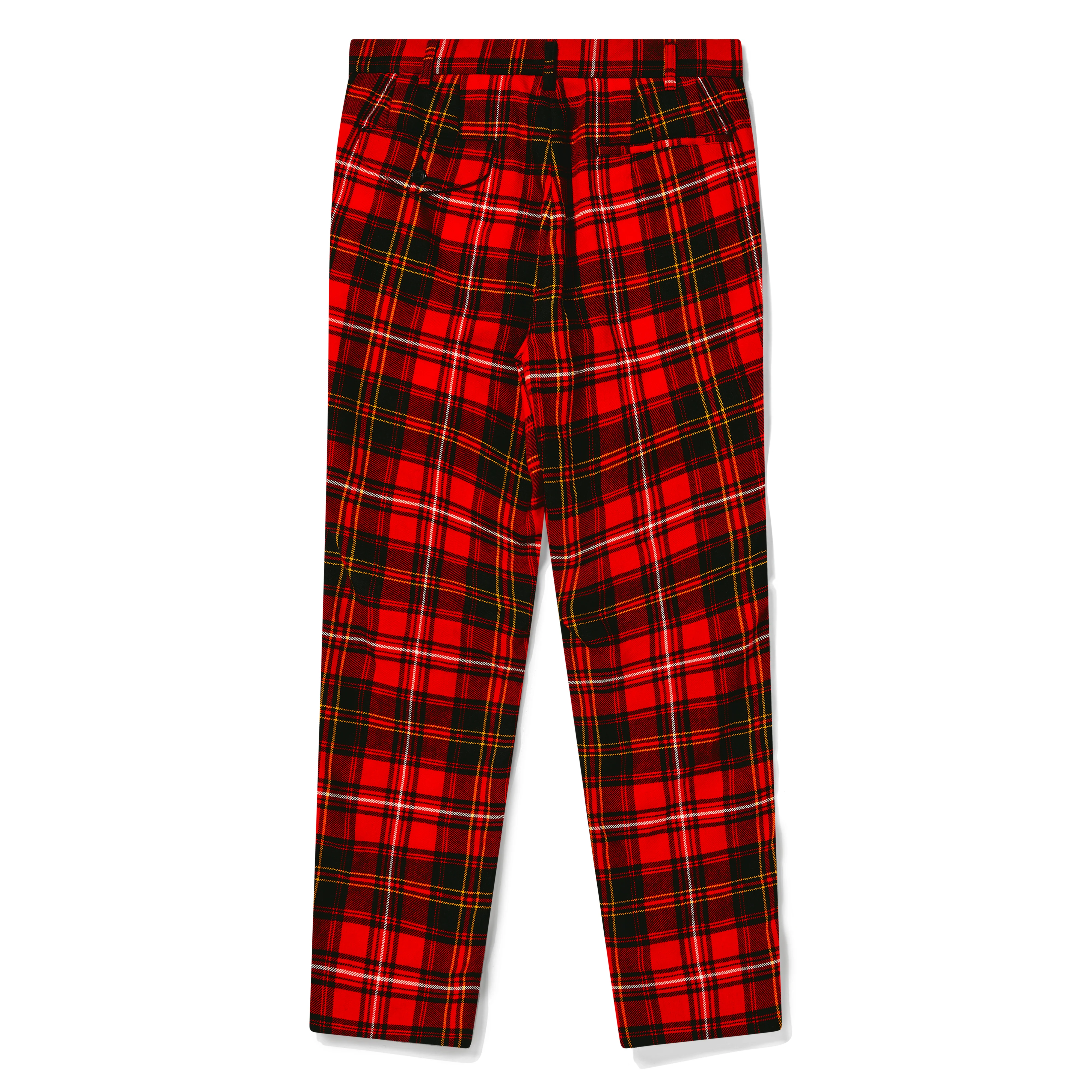 BLACK Comme des Garçons - Buckled Knee Pants - (Red/Black) - Image 2