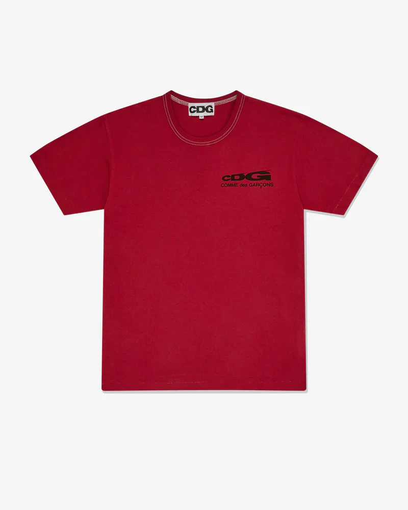 Cdg - Overdyed Logo T-Shirt - (Red)
