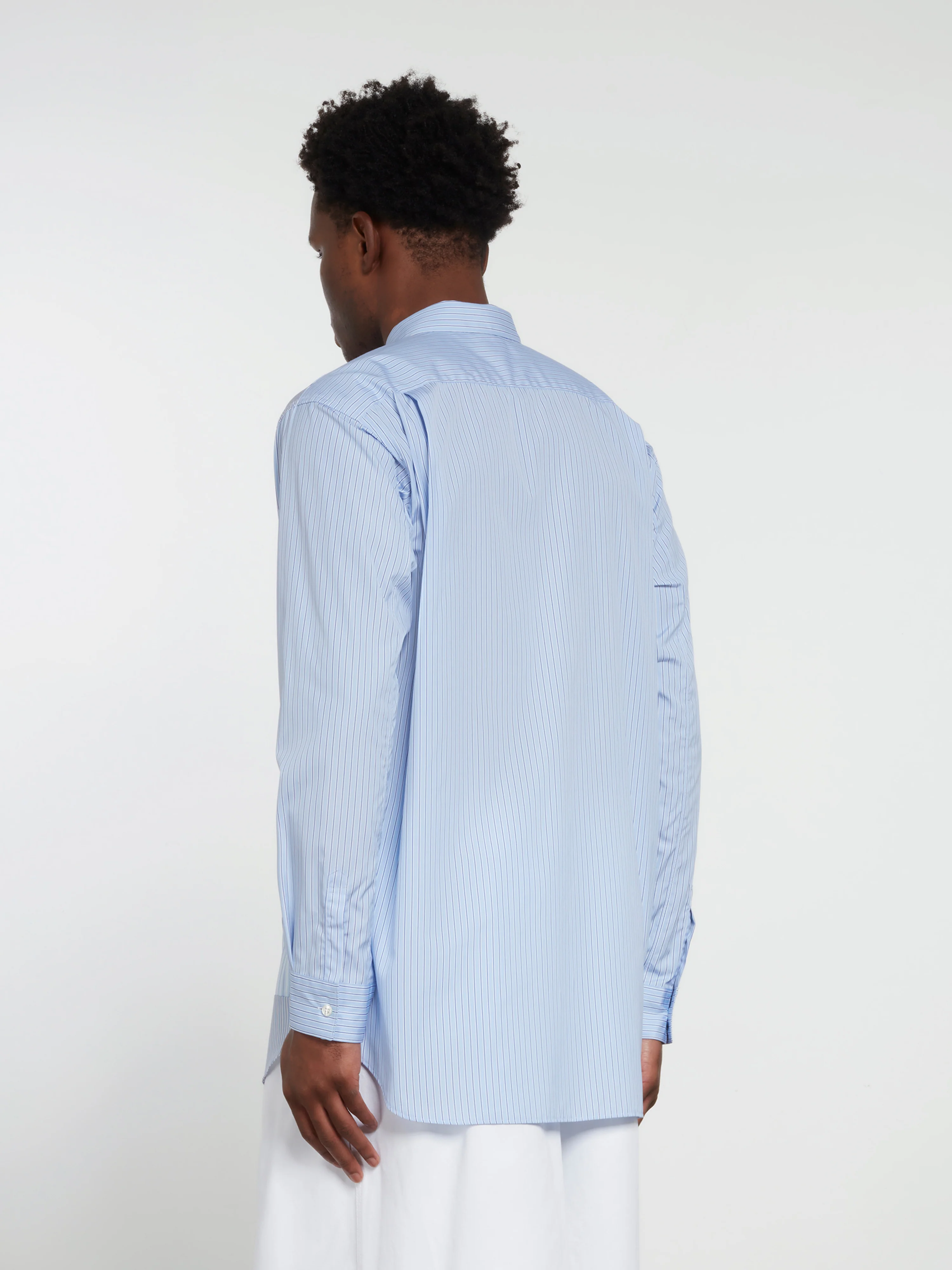 CDG SHIRT FOREVER - Classic Fit Patchwork Stripe Shirt - Image 5