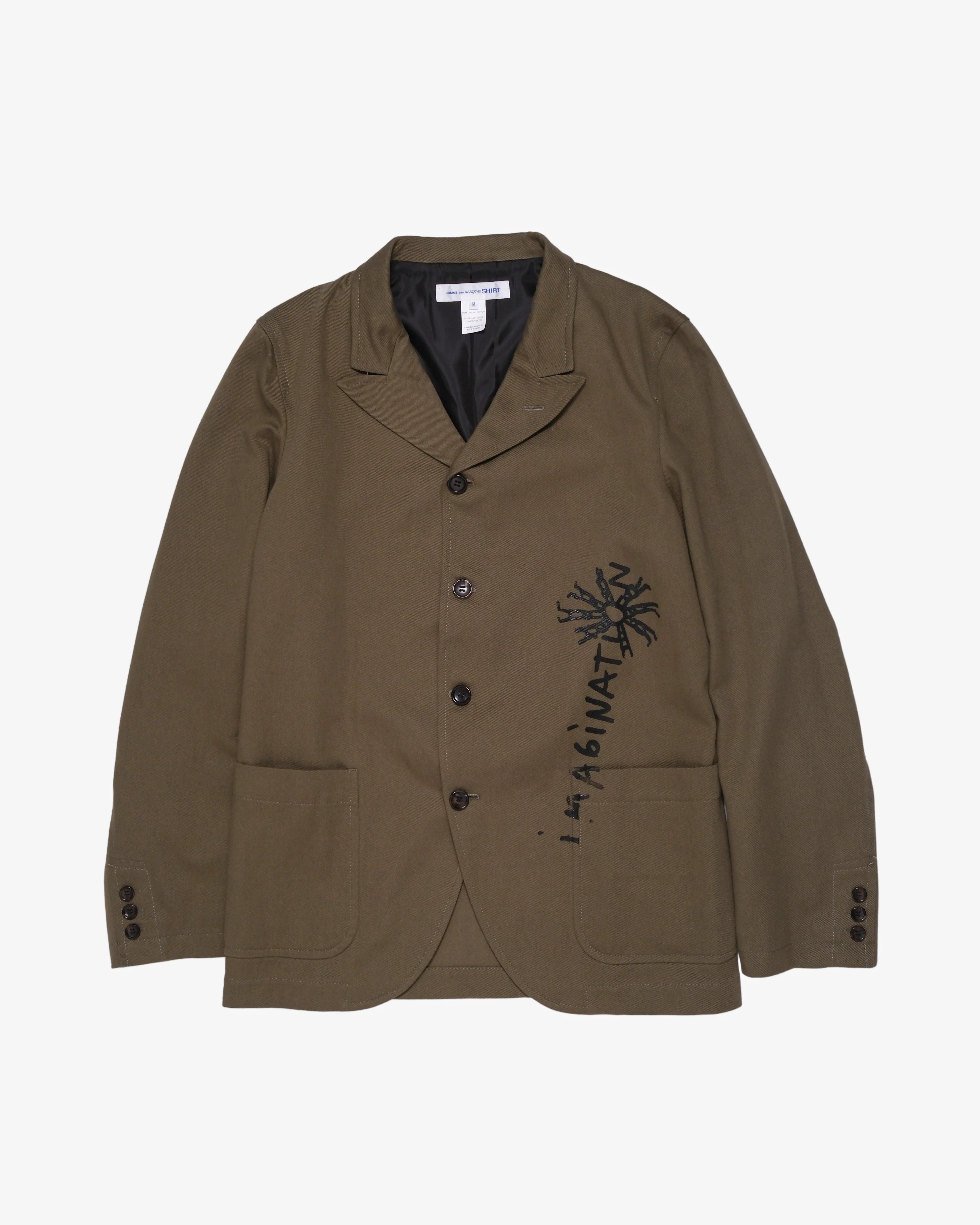 CDG Shirt - Men's Cotton Twill Garment Printed - (Khaki)