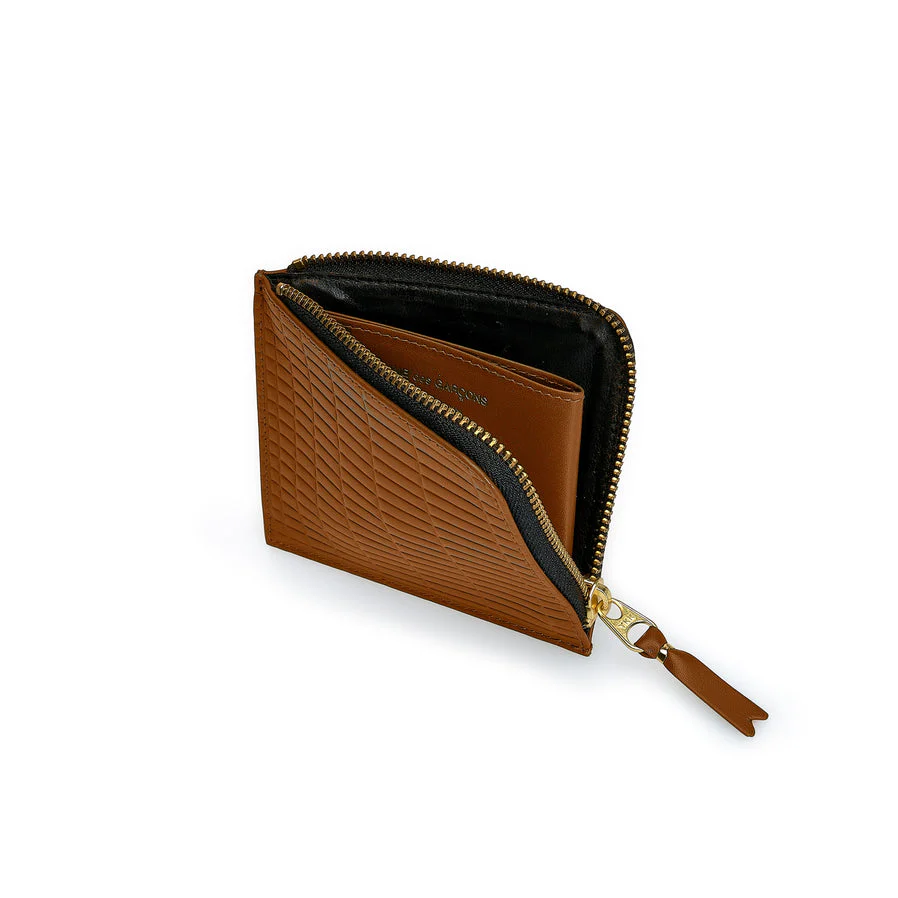 Cdg Wallet - Brick Zip Around Wallet - (Beige SA3100BK) - Image 3
