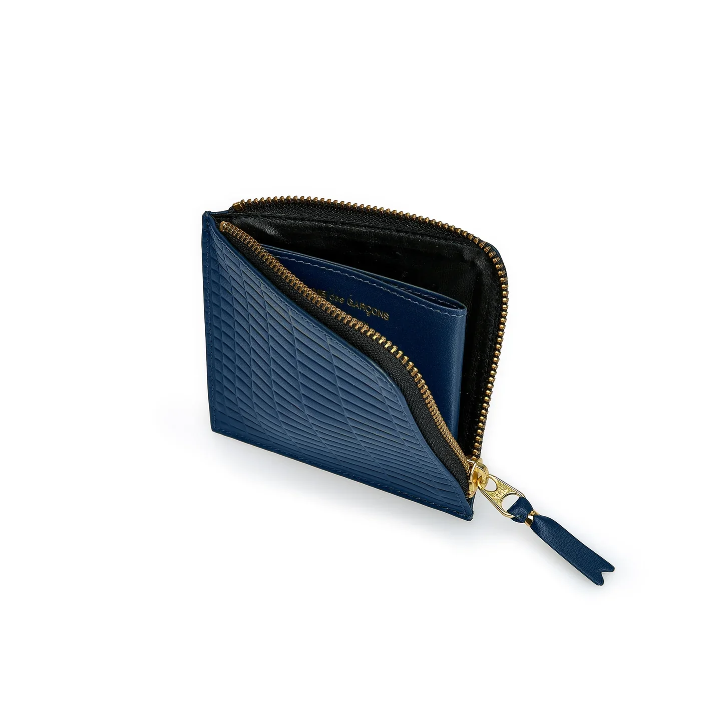Cdg Wallet - Brick Zip Around Wallet - (Blue SA3100BK) - Image 3