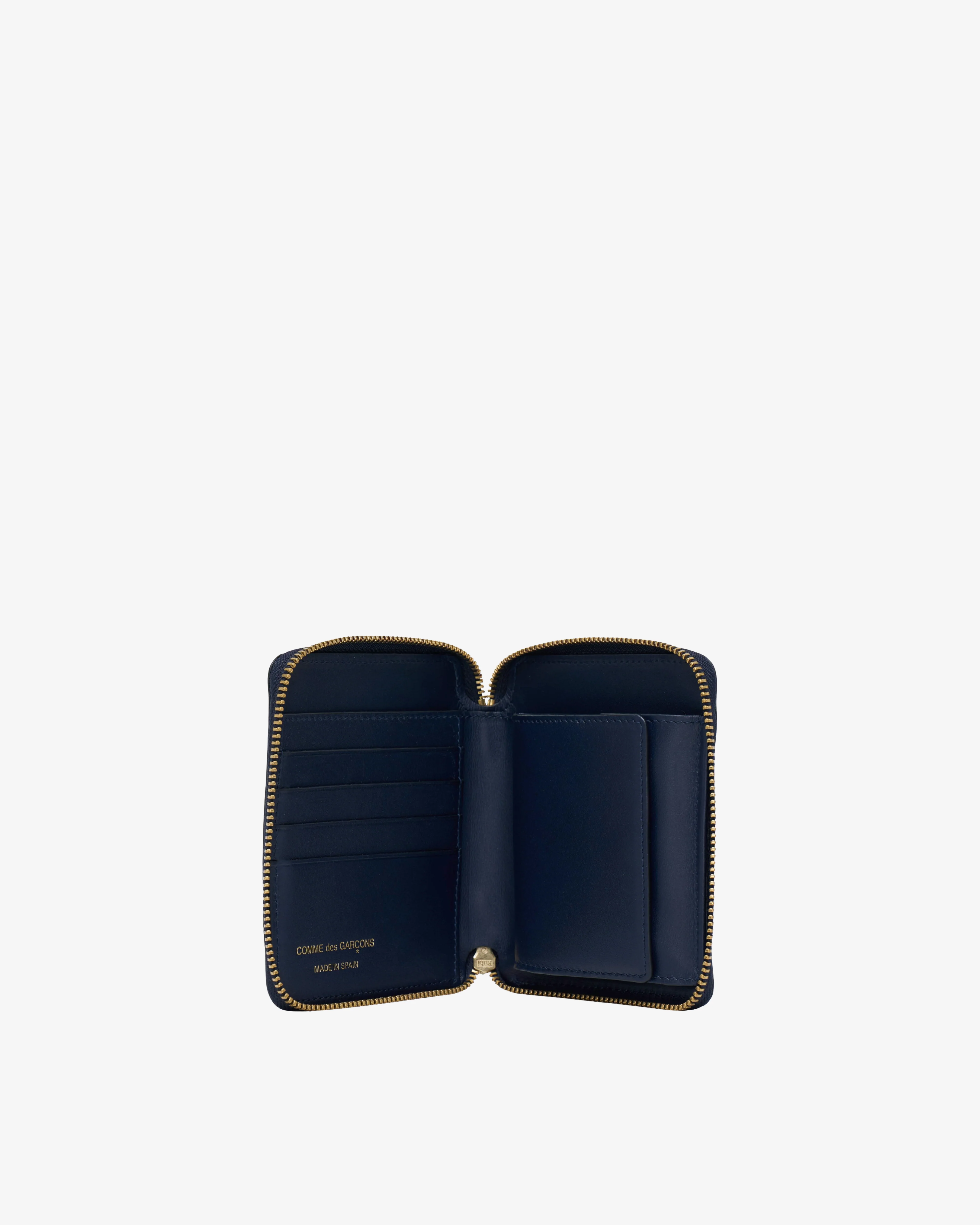 CDG Wallet - Classic Leather Full Zip Around Wallet - (Navy SA2100) - Image 3