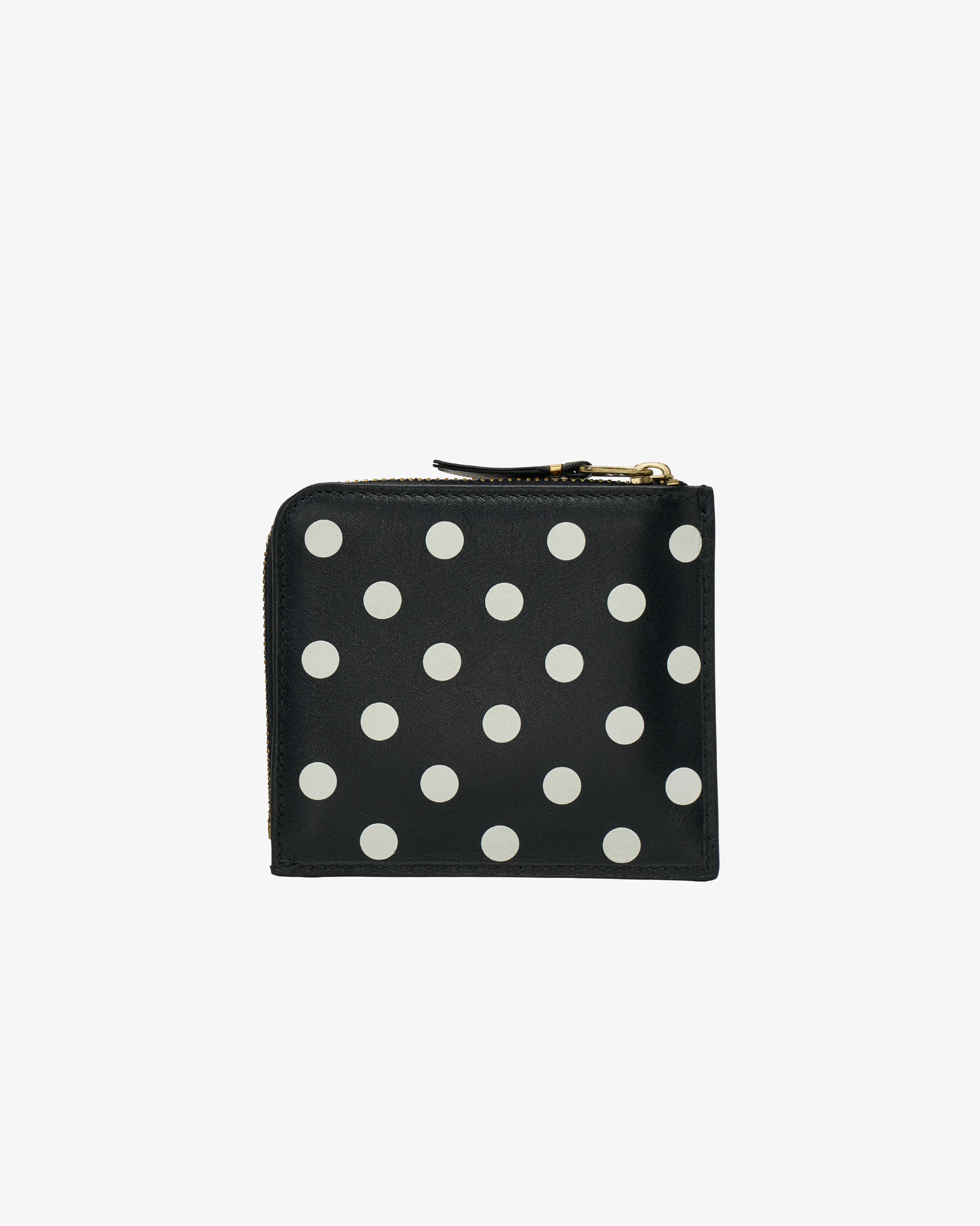 CDG Wallet - Dots Printed L-Shape Zip - (Black) - Image 2