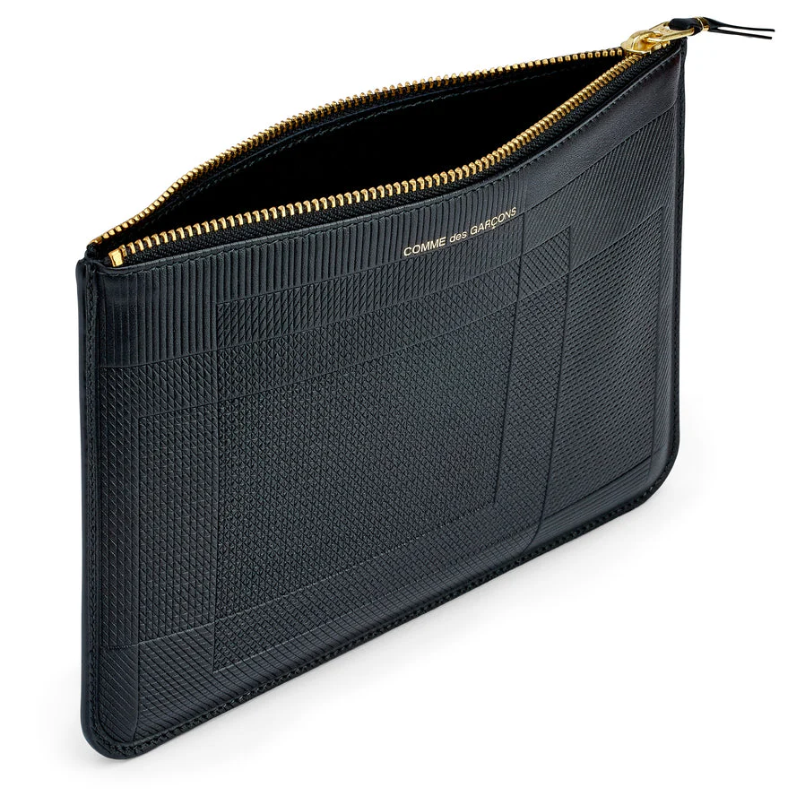 Cdg Wallet - Intersection Big Zip Pouch - (Black SA5100LS) - Image 2