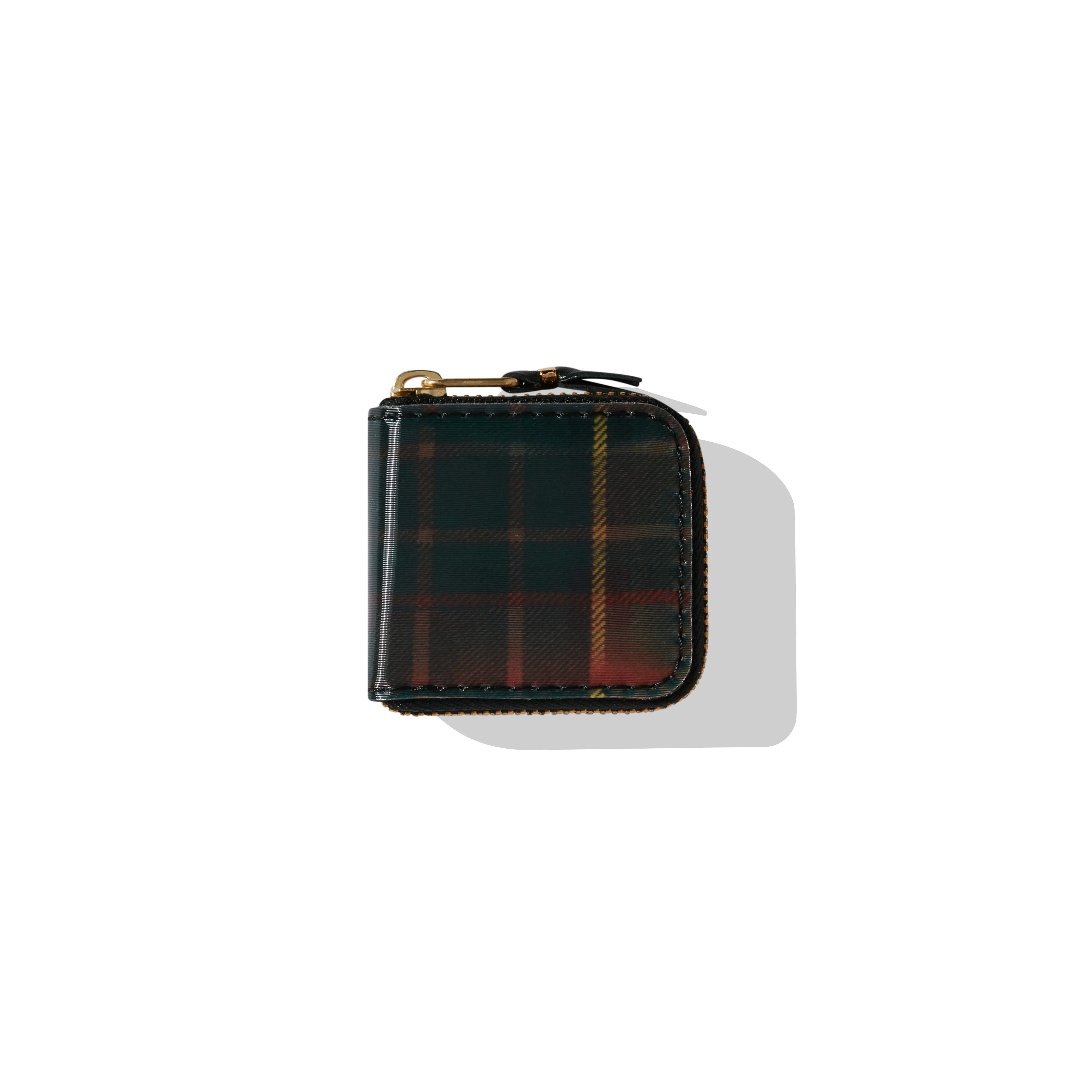 Cdg Wallet - Lenticular Tartan Micro Wallet - (Red/Green)