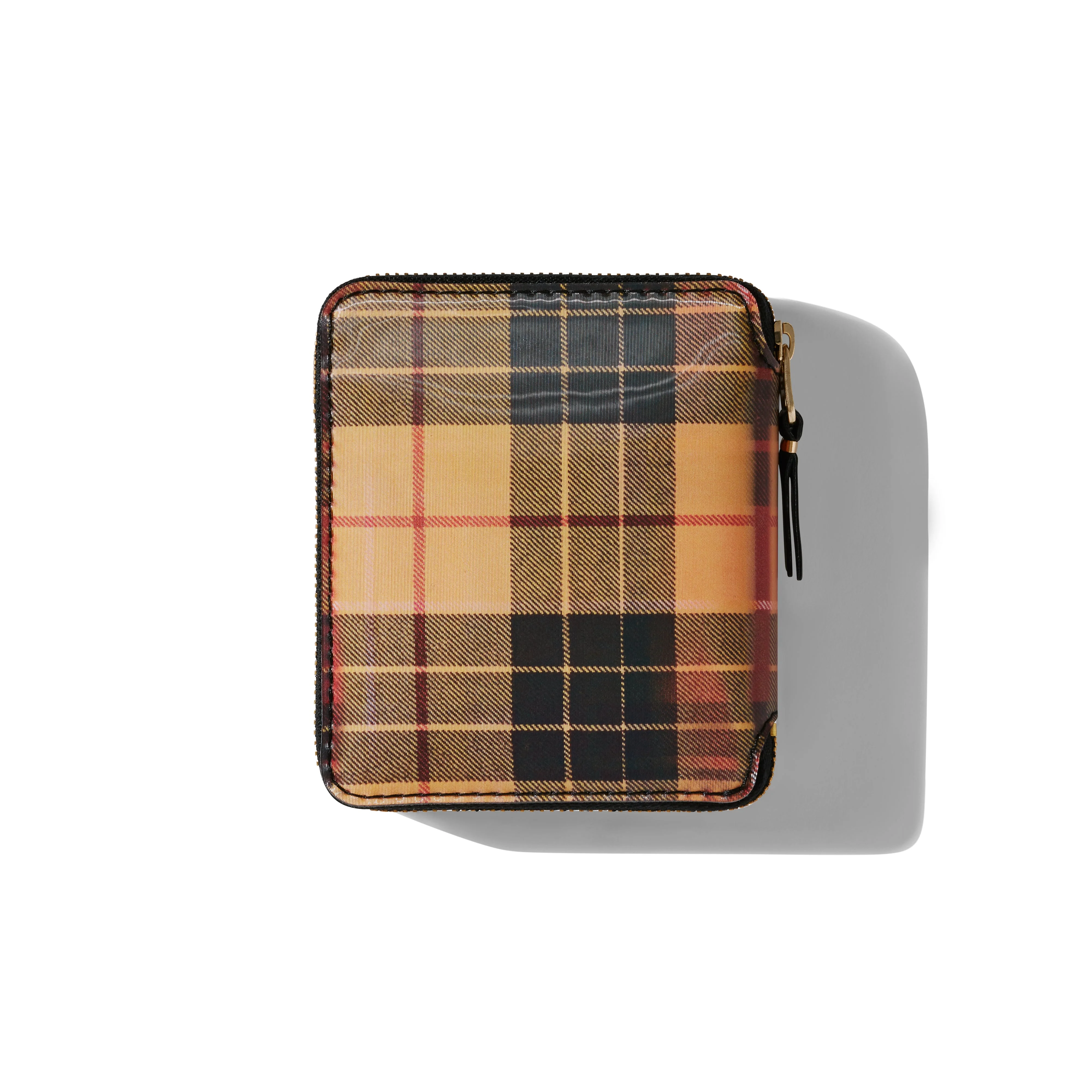 Cdg Wallet - Lenticular Tartan Full Zip Around Wallet - (Red/Yellow) - Image 2