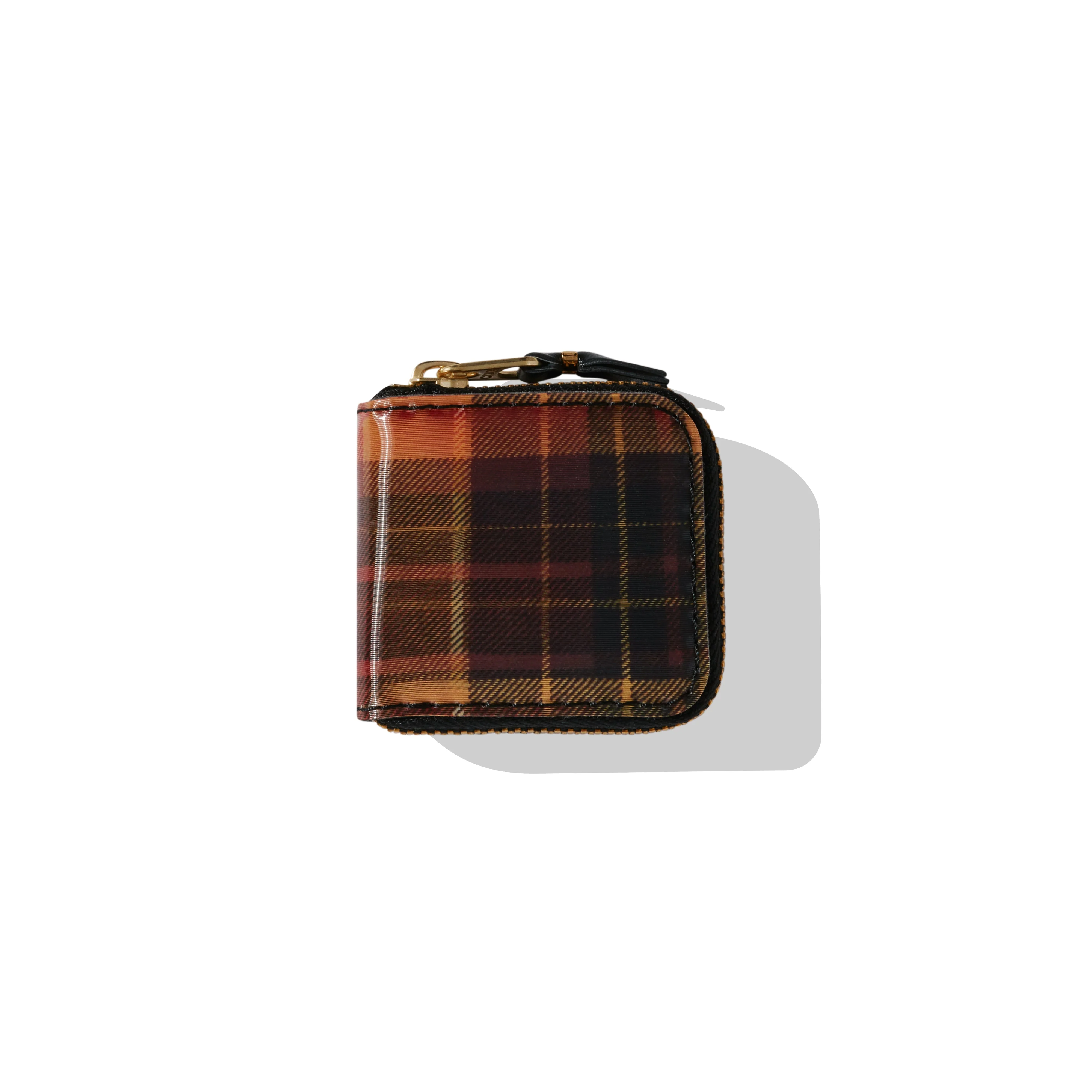 Cdg Wallet - Lenticular Tartan Micro Wallet - (Red/Yellow)