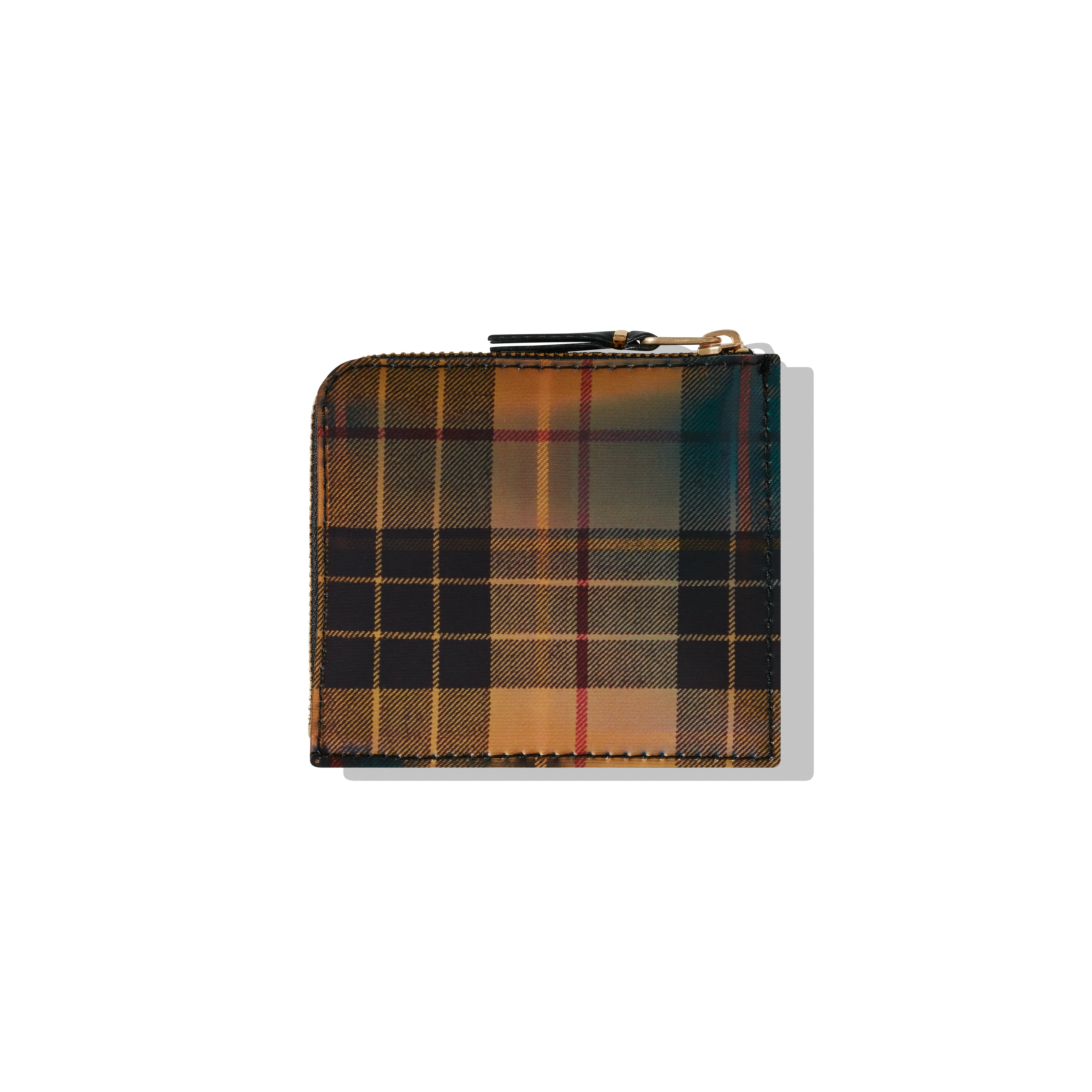 Cdg Wallet - Lenticular Tartan Zip Around Wallet - (Yellow/Green) - Image 2