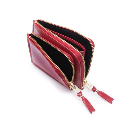 CDG WALLET - Outside Pocket Zip Around Wallet - (Red SA3100) - Image 4