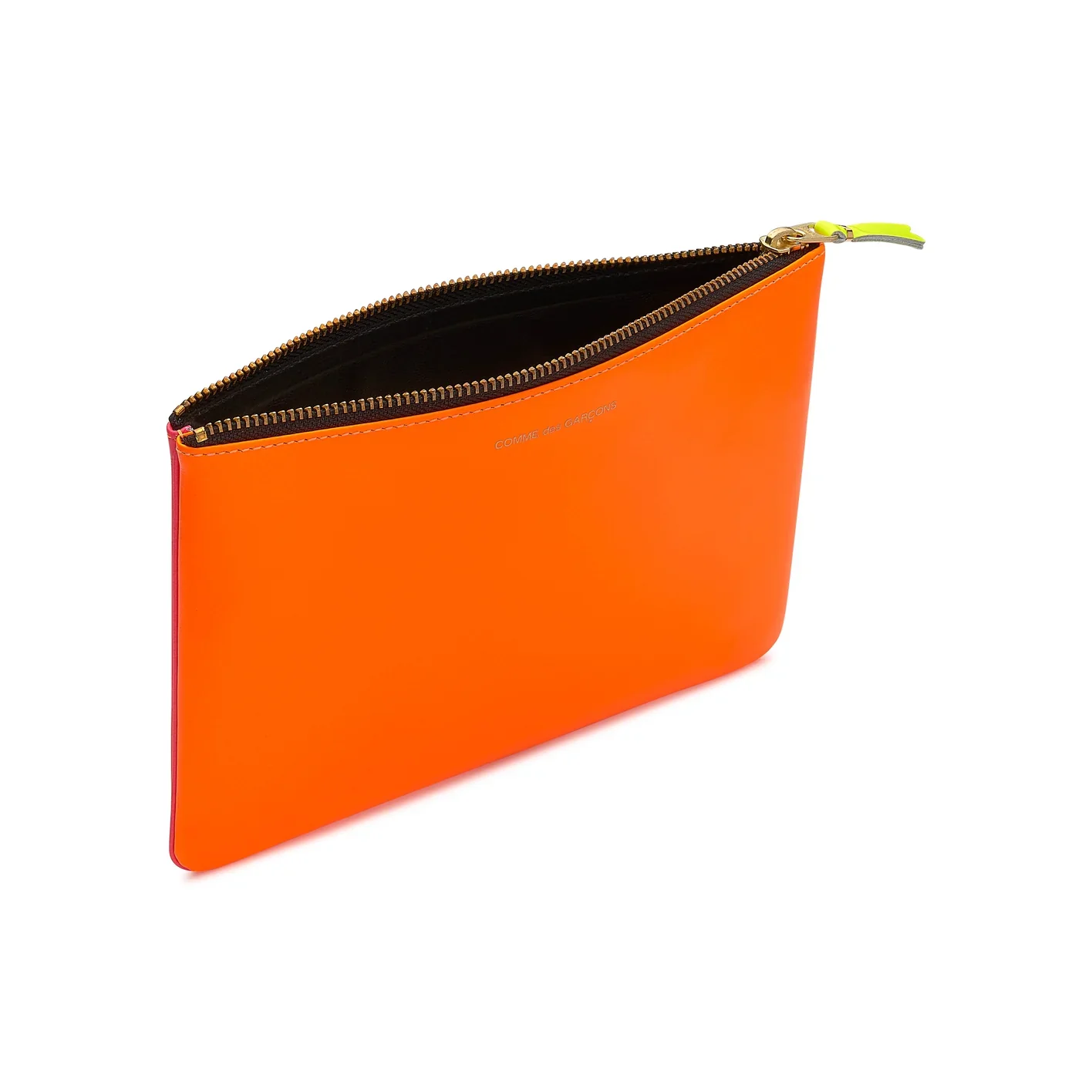 Cdg Wallet - Super Fluo Big Pouch - (Light Orange/Pink SA5100SF) - Image 3