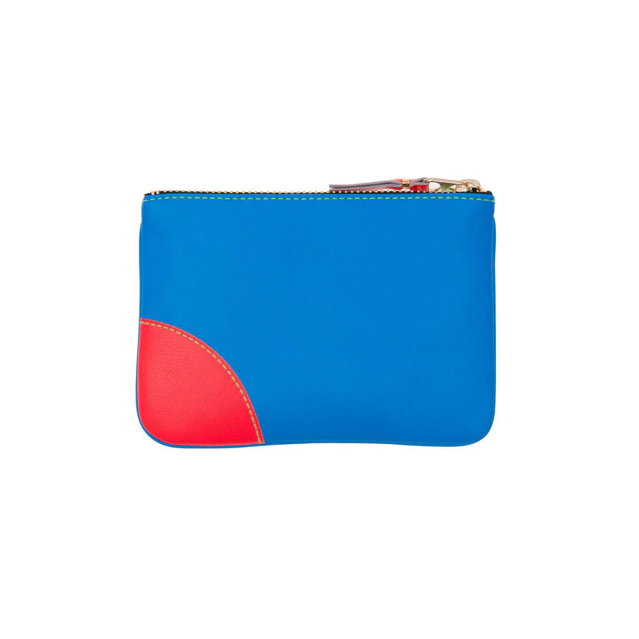Cdg Wallet - Super Fluo Top Zip - (Blue/Green SA8100SF) - Image 3