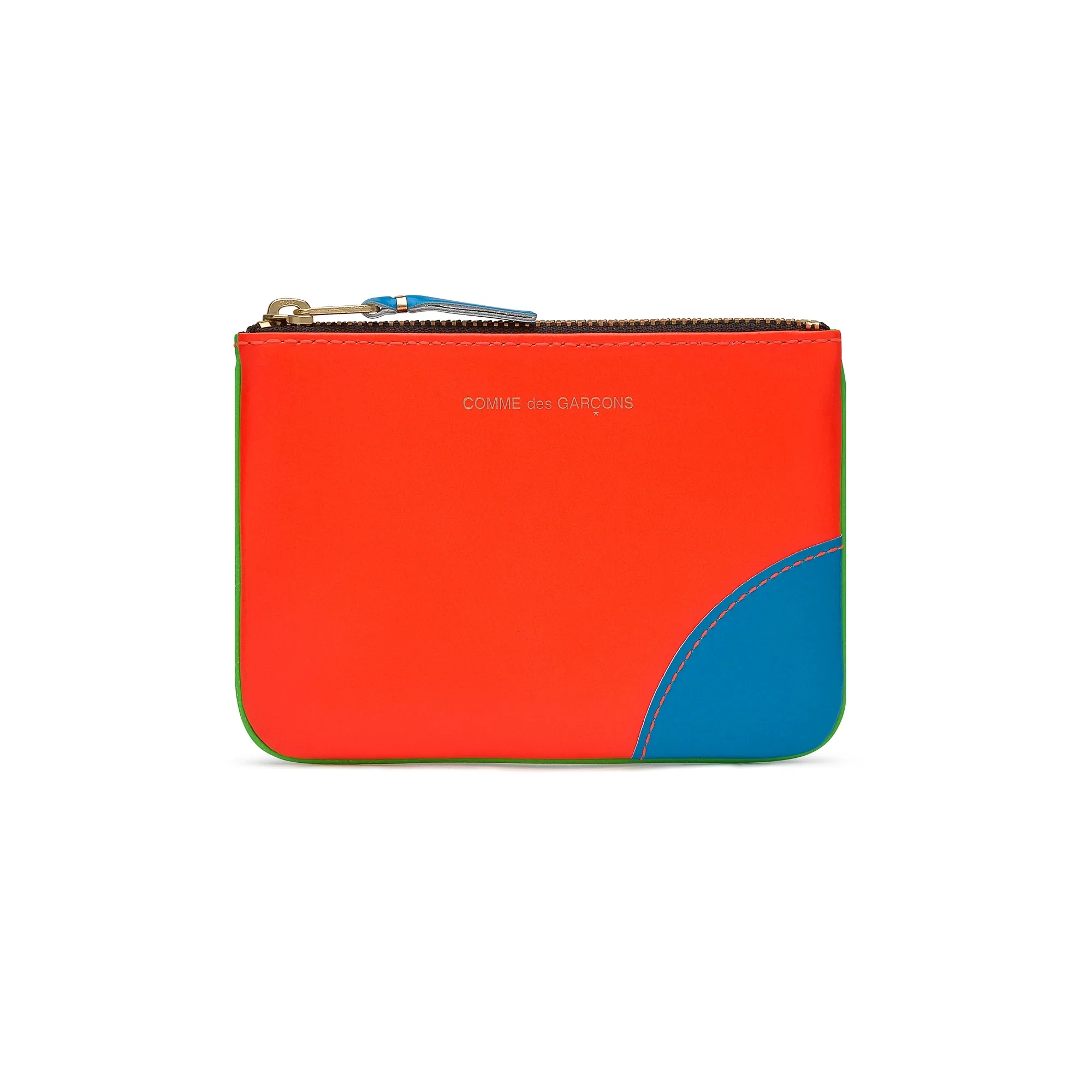 Cdg Wallet - Super Fluo Top Zip - (Green/Orange SA8100SF)