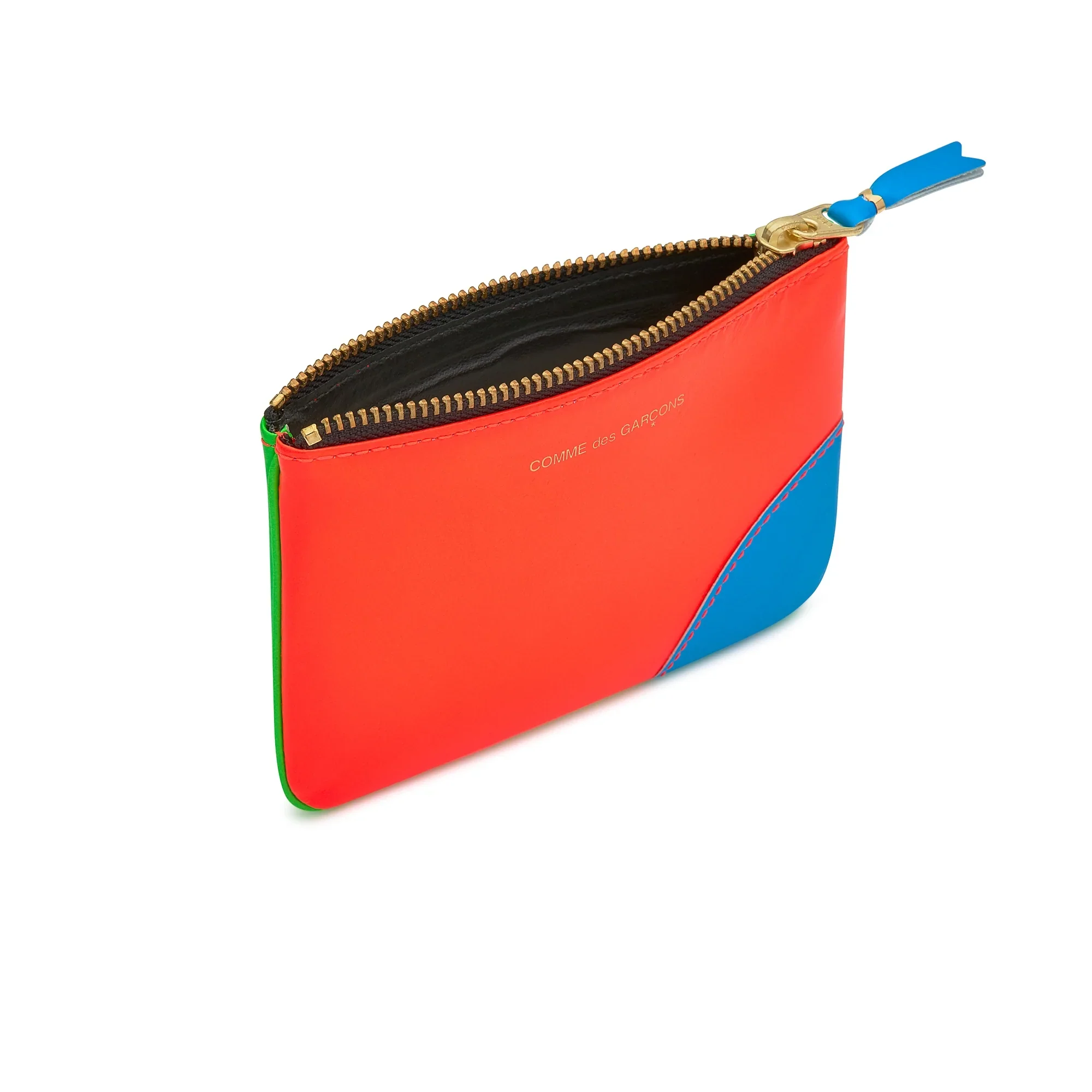 Cdg Wallet - Super Fluo Top Zip - (Green/Orange SA8100SF) - Image 3