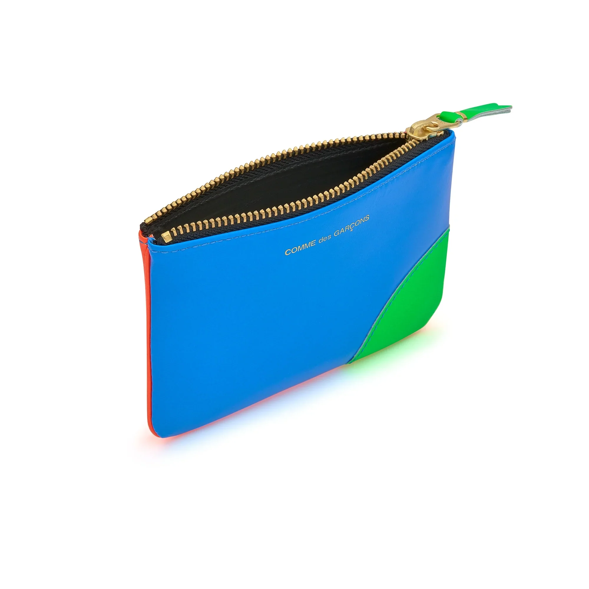 Cdg Wallet - Super Fluo Top Zip - (Orange/Blue SA8100SF) - Image 3