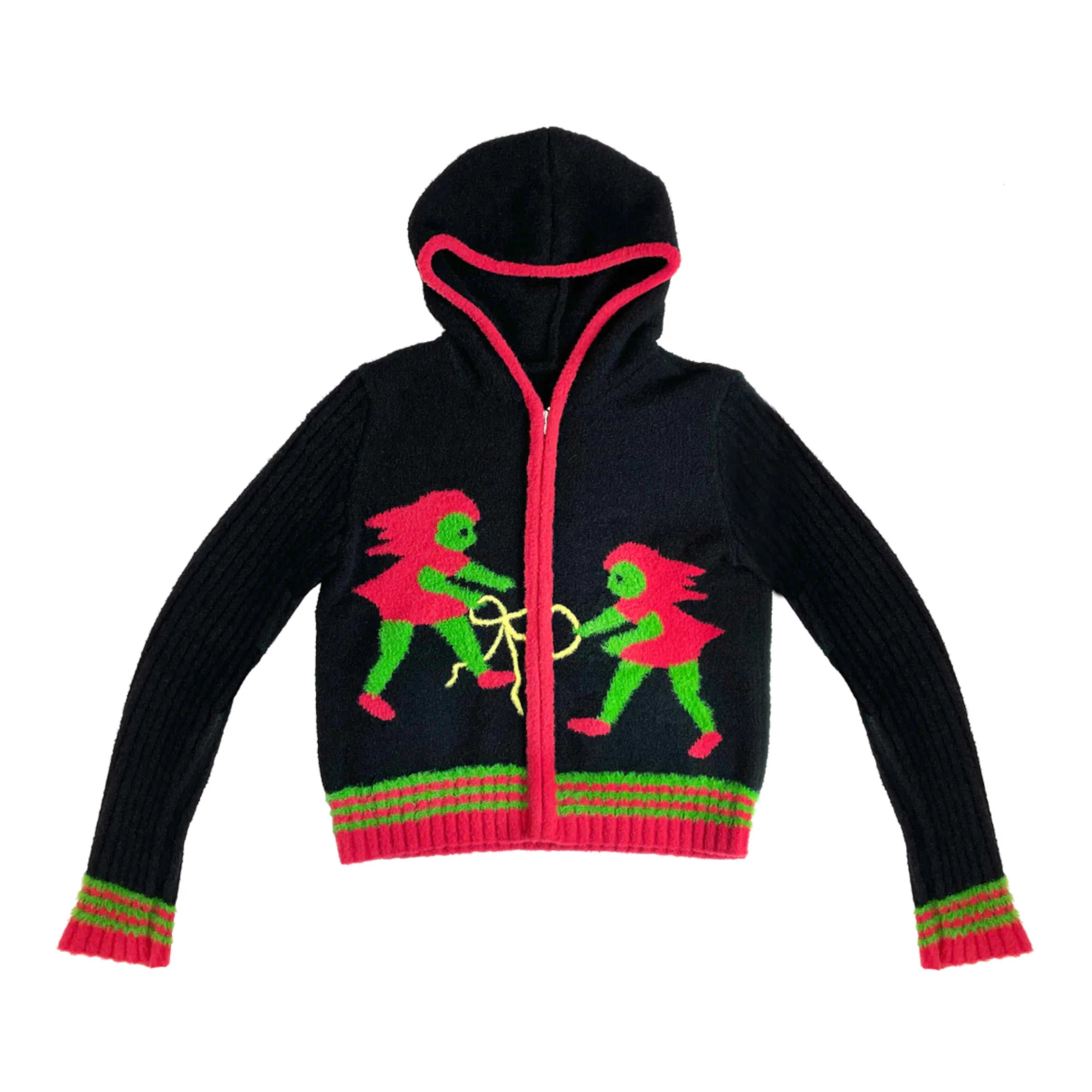 CHOPOVA LOWENA - Bow Girls Zip Cardigan - (Black)