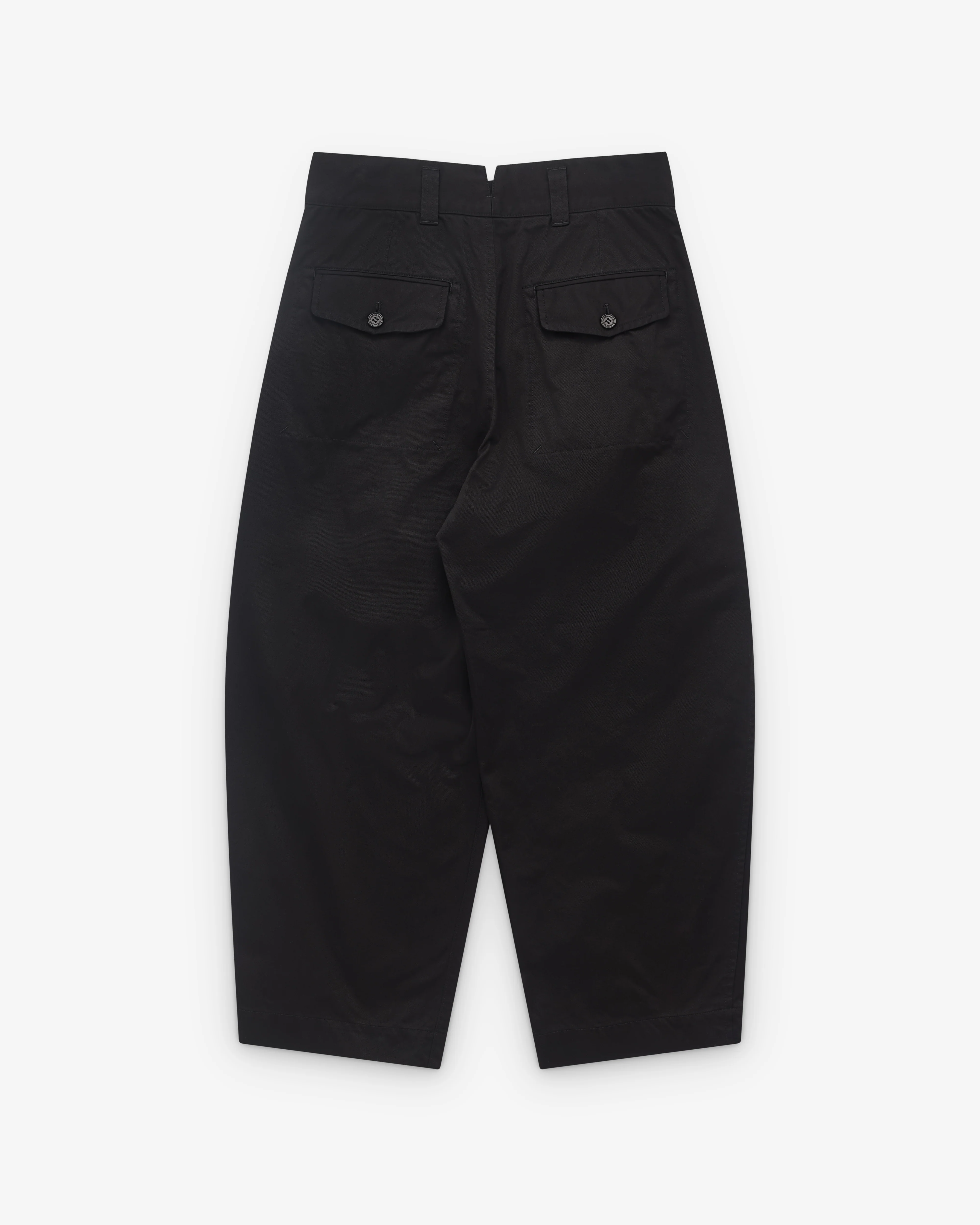 Comme des Garçons Homme - Men's Cotton Pleated Trouser- (Black) - Image 2