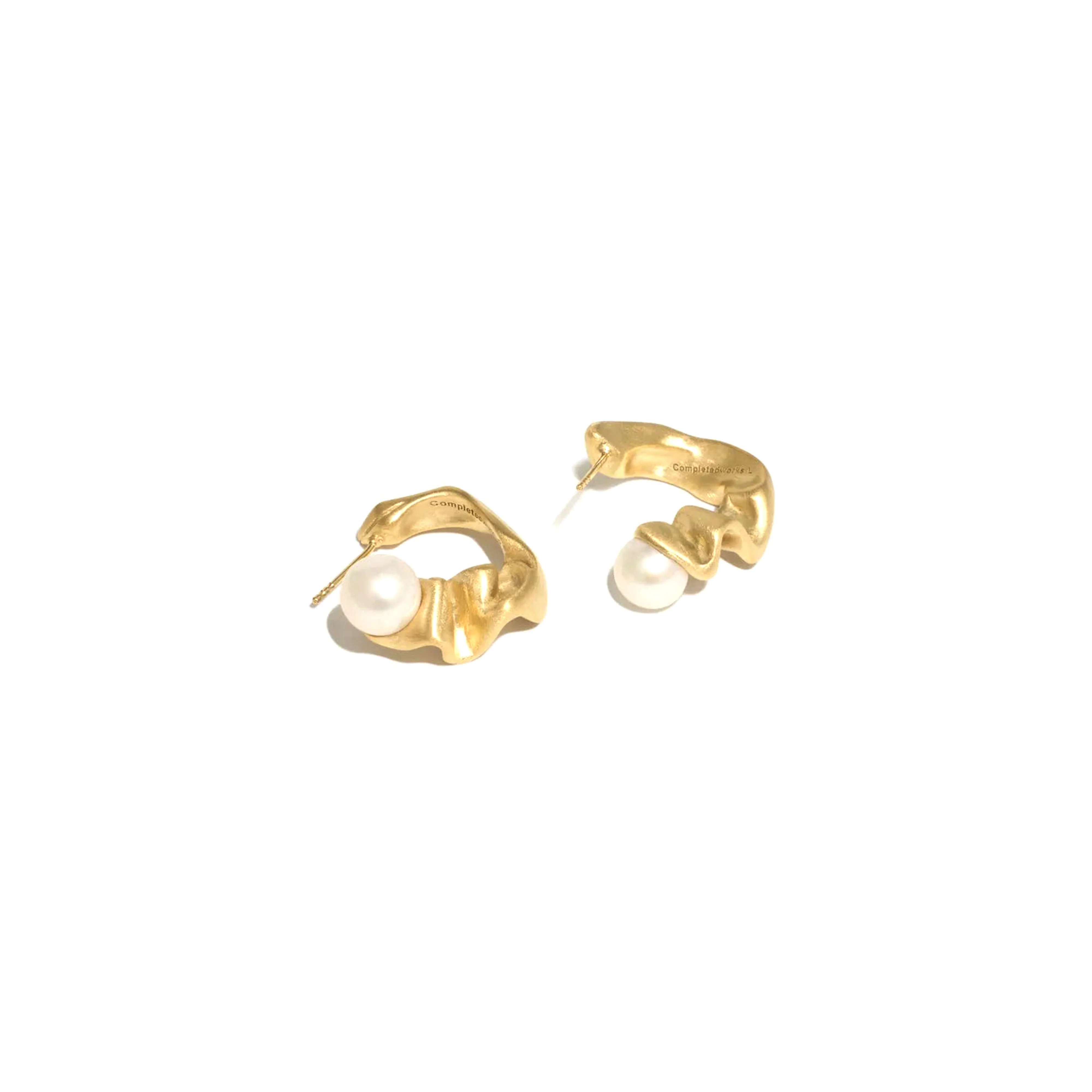 COMPLETEDWORKS - Pearl Ended Earrings - (Gold) - Image 2