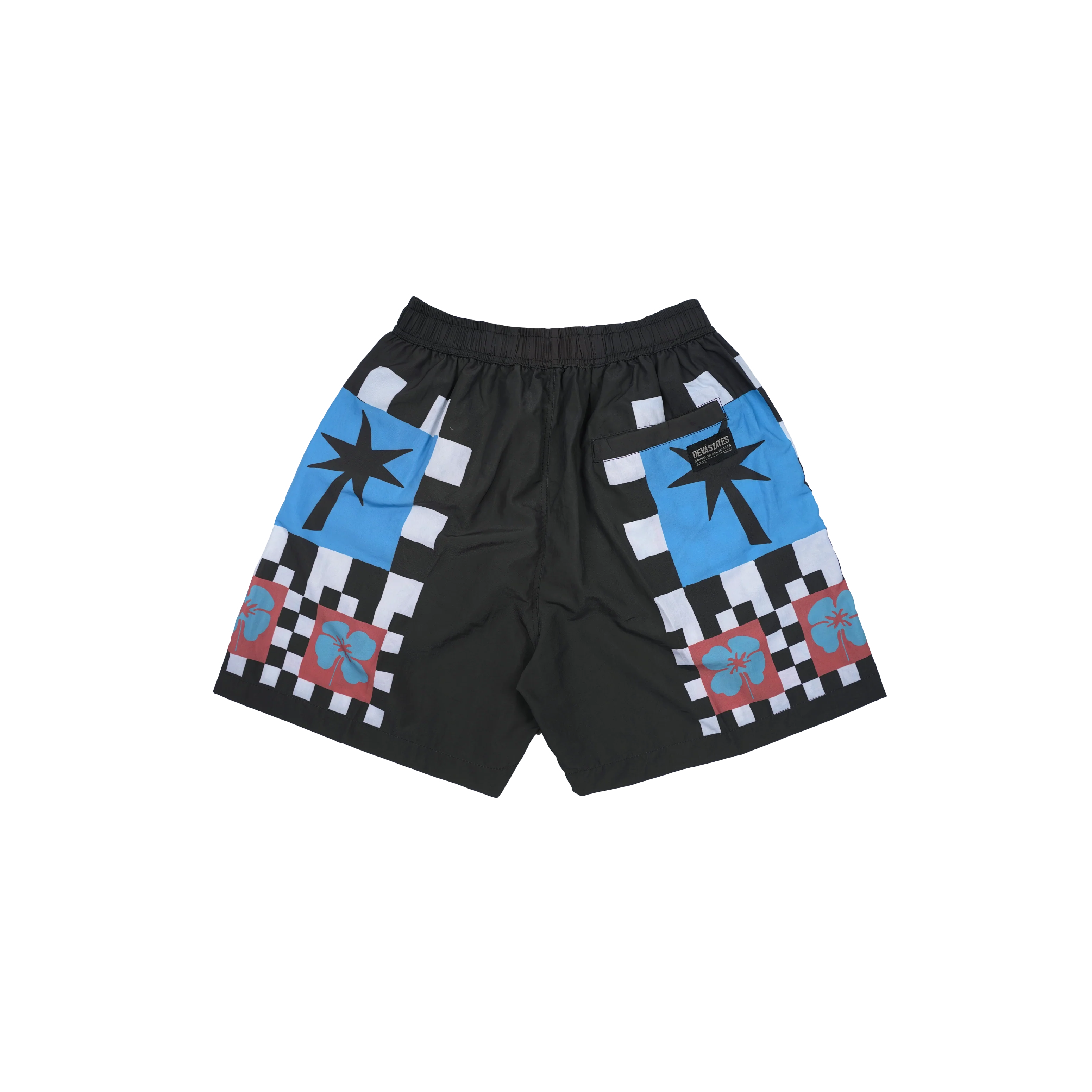 DEVÃ STATES - PALMERA Printed Nylon Shorts - (Black) - Image 2