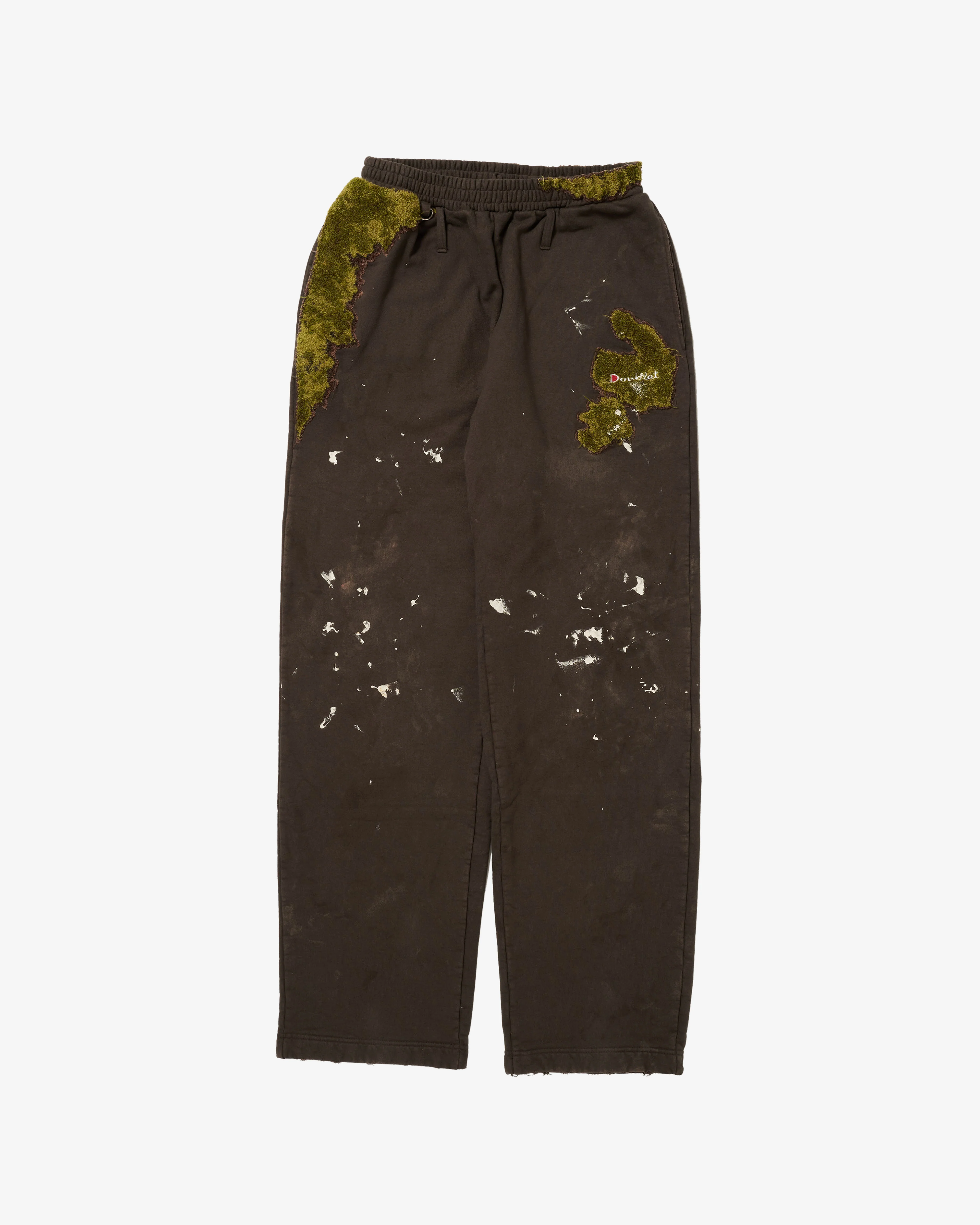 Doublet - Men's Moss-Grown Embroidery Sweat Pants - (Brown)