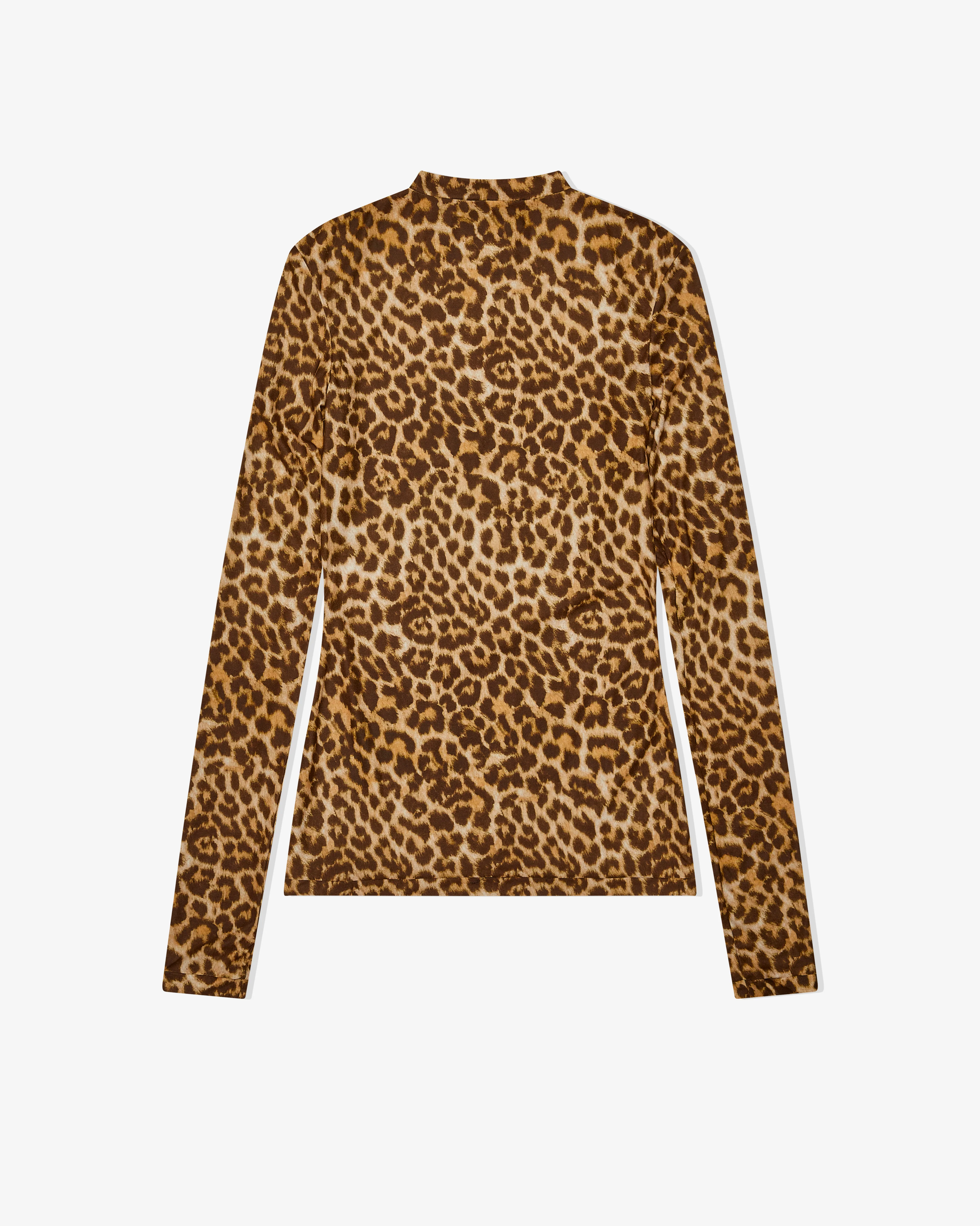 Duran Lantink - Women's Printed Jersey Leopard Print Top - (Brown0036) - Image 2