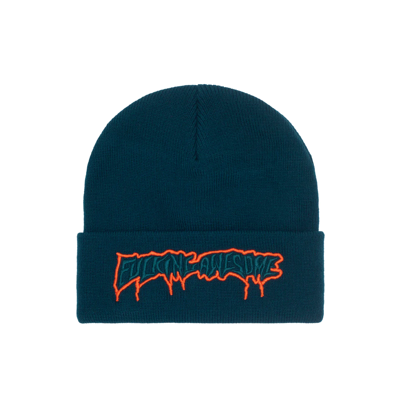 FUCKING AWESOME - Running Logo Cuff Beanie - (Teal)